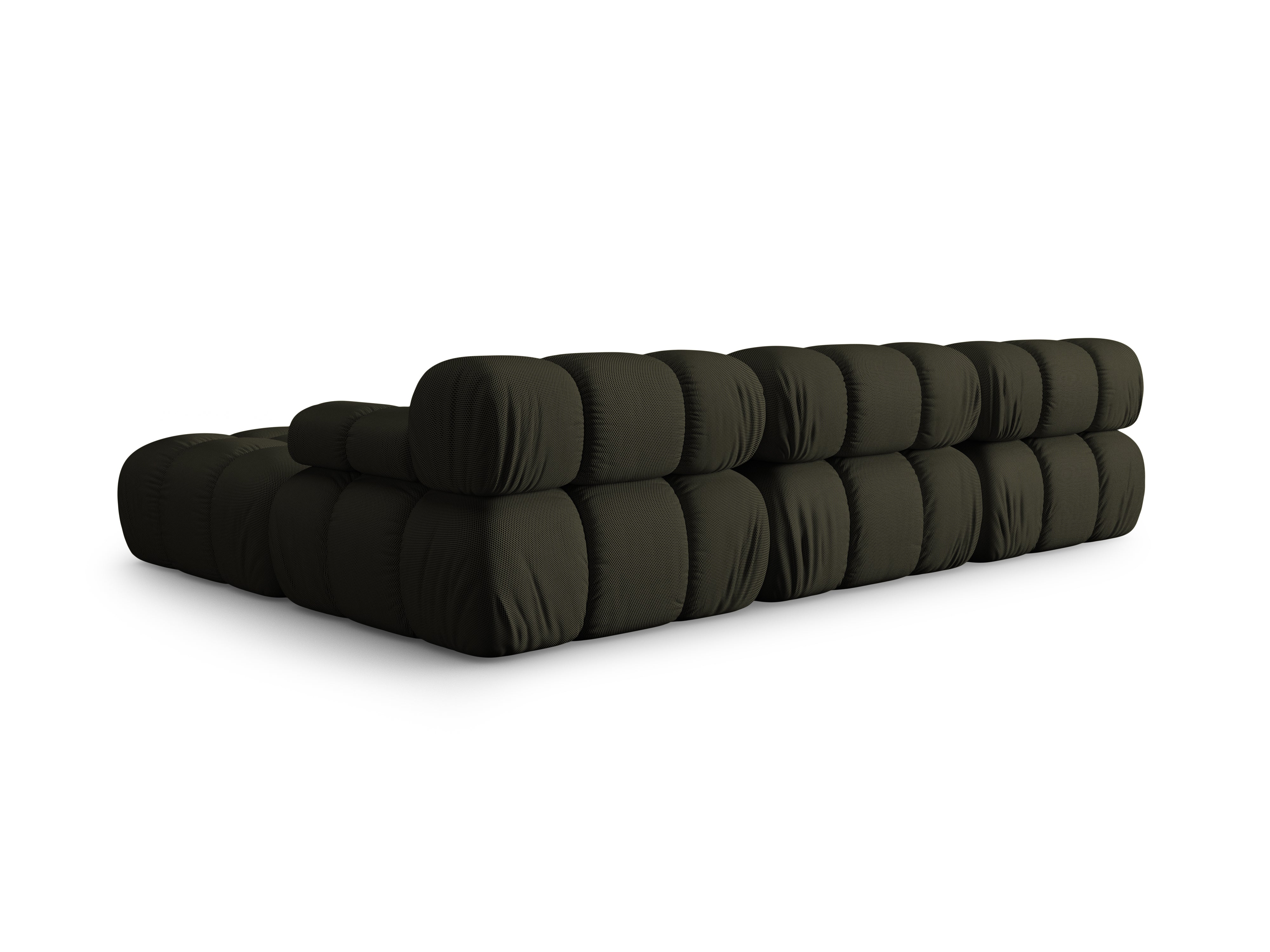 Universeller Ecksofa BELLIS in dunkelgrüner 3D-Stoffqualität