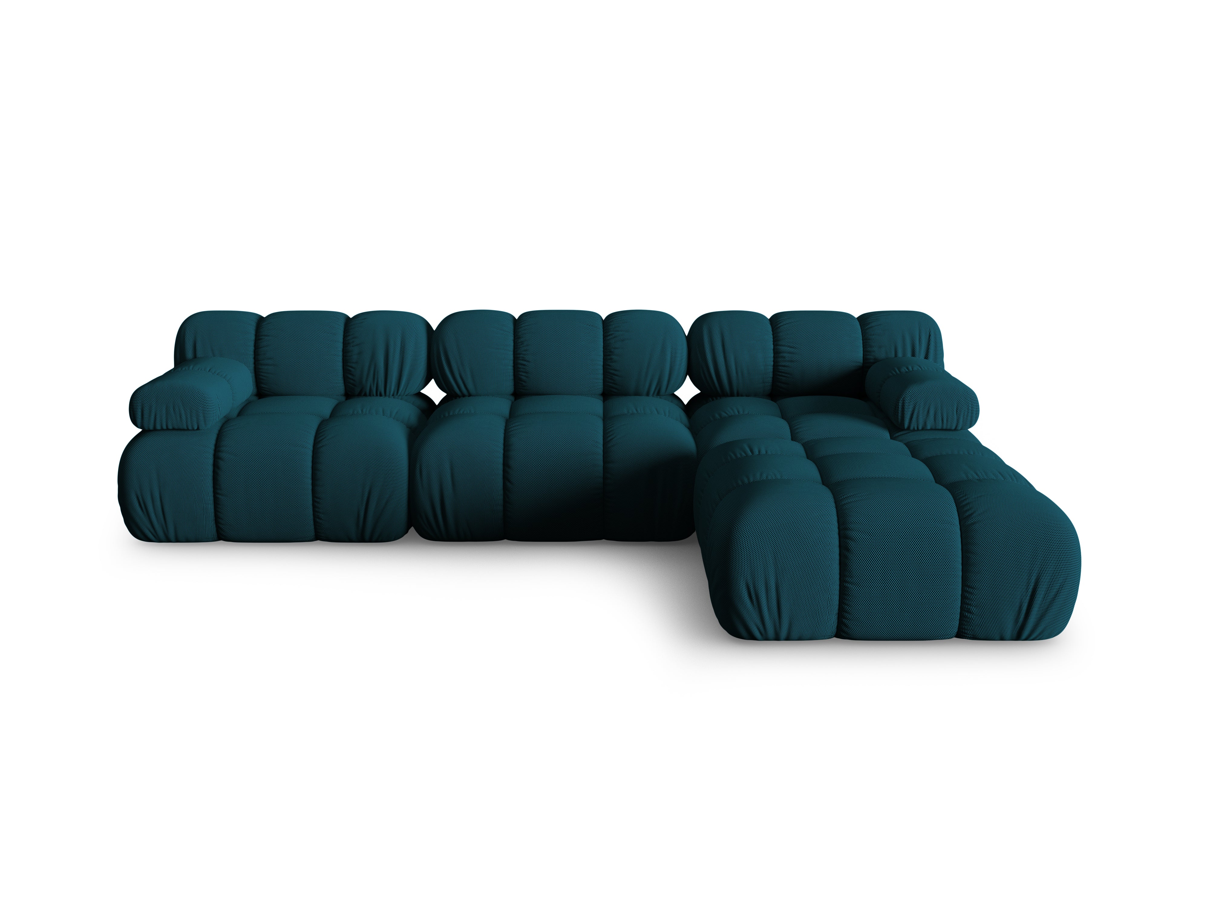 Universelle Eckcouch BELLIS in marine 3D-Stoff