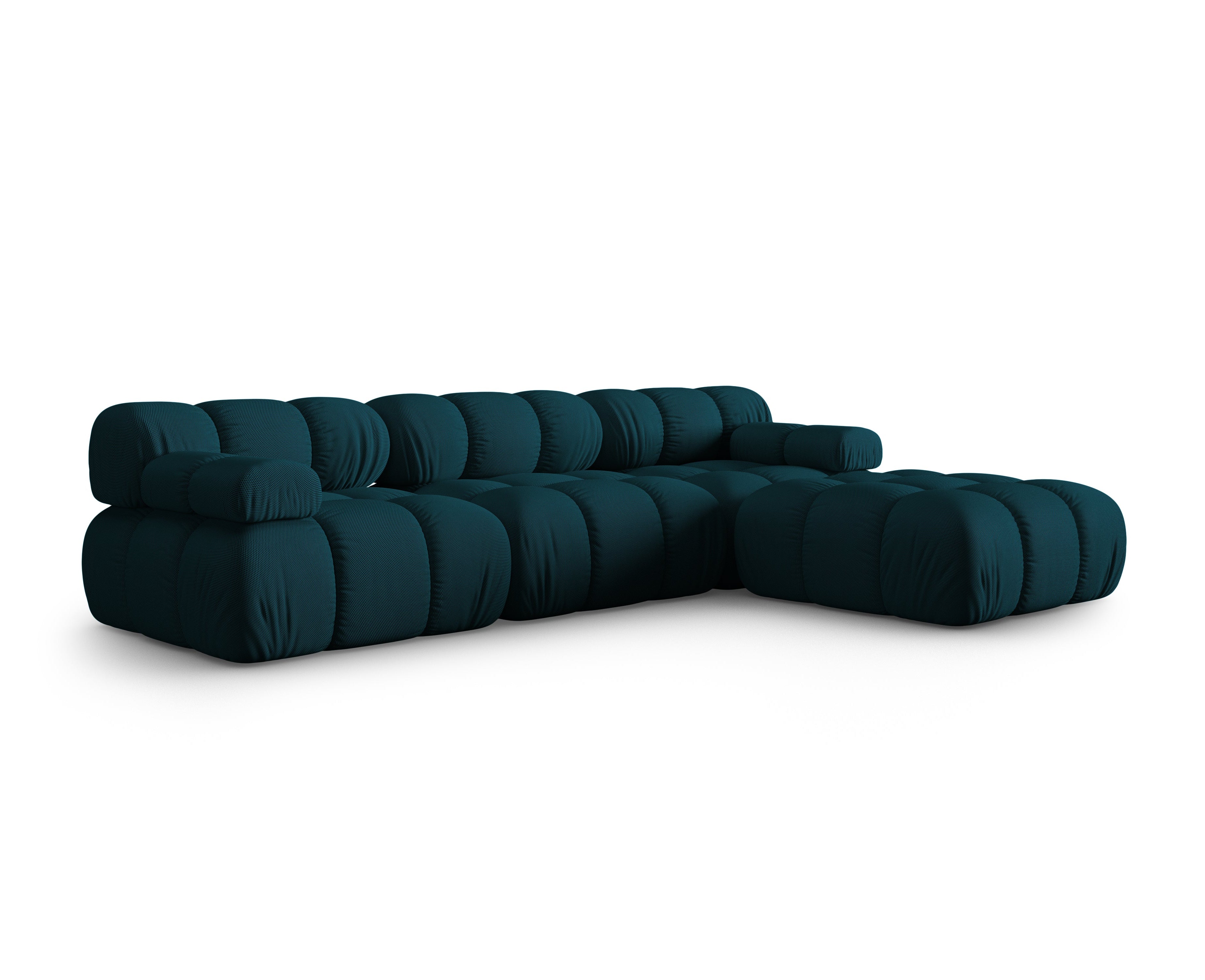Universelle Eckcouch BELLIS in marine 3D-Stoff