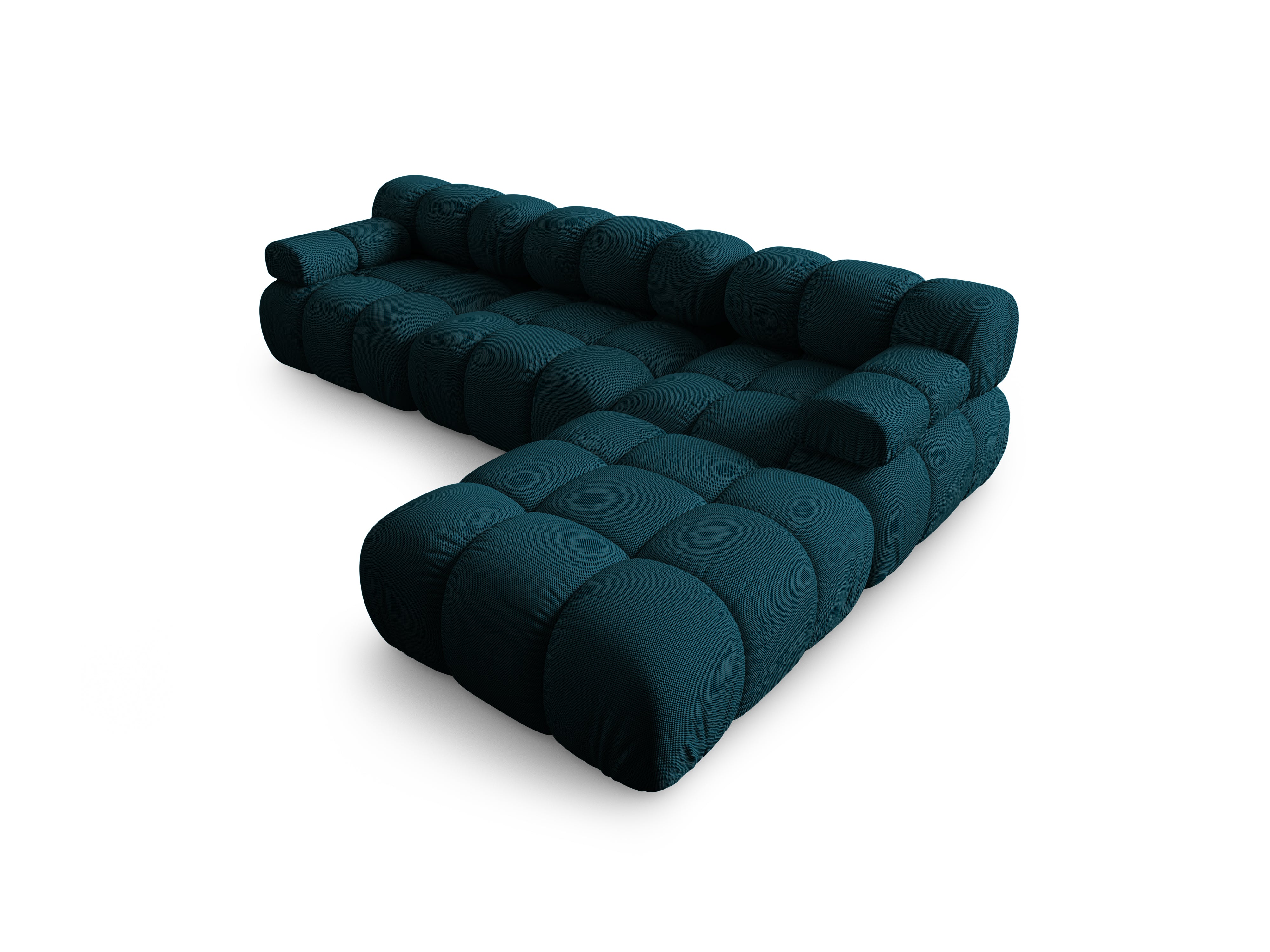 Universelle Eckcouch BELLIS in marine 3D-Stoff