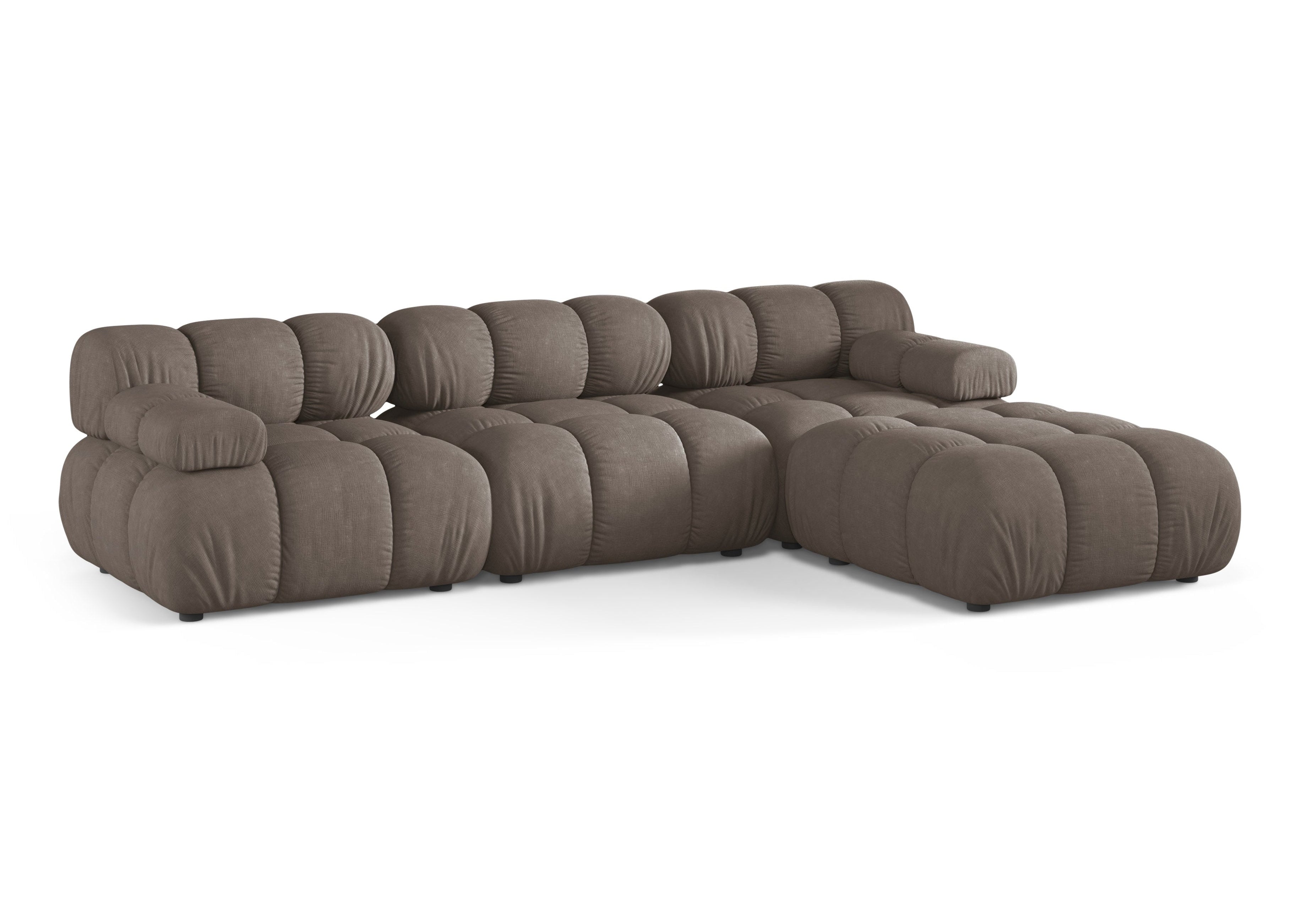 Universelle Eckcouch BELLIS in dunklem Cappuccino