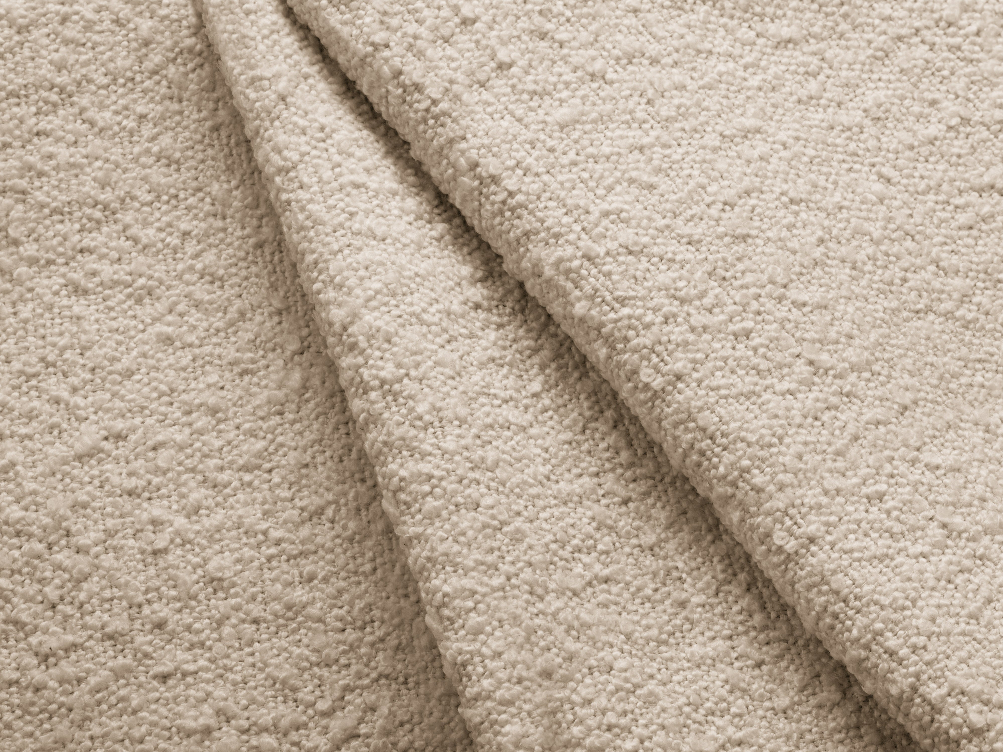 Modulares Sofa links mit Tisch für 4 Personen MILEY beige Boucle