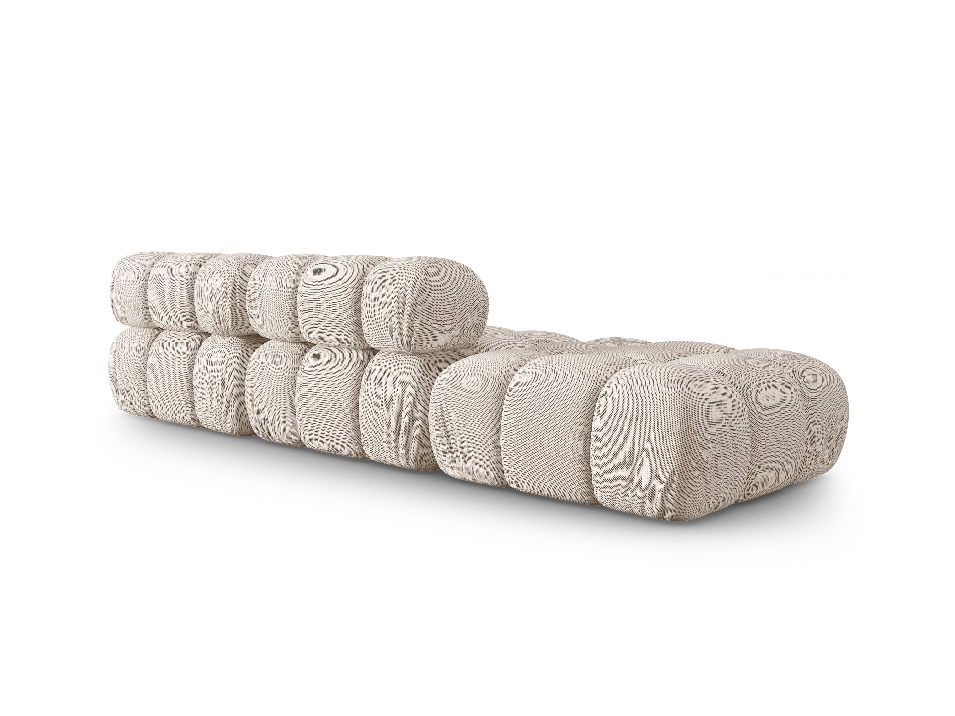 Modulares offenes linksseitiges Sofa BELLIS in beigem 3D-Stoff