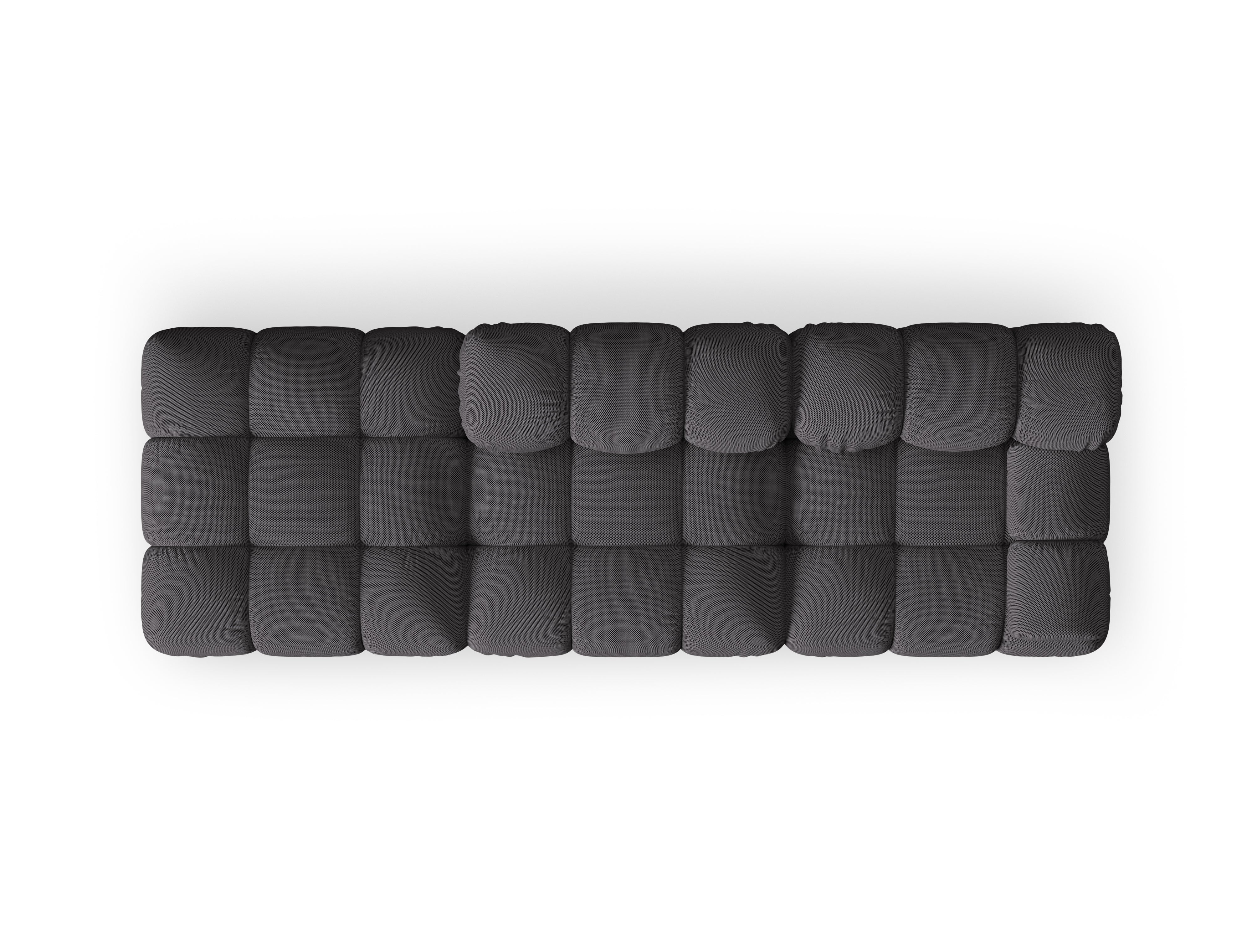 Modulares offenes Sofa BELLIS in Dunkelgrau mit 3D-Stoff