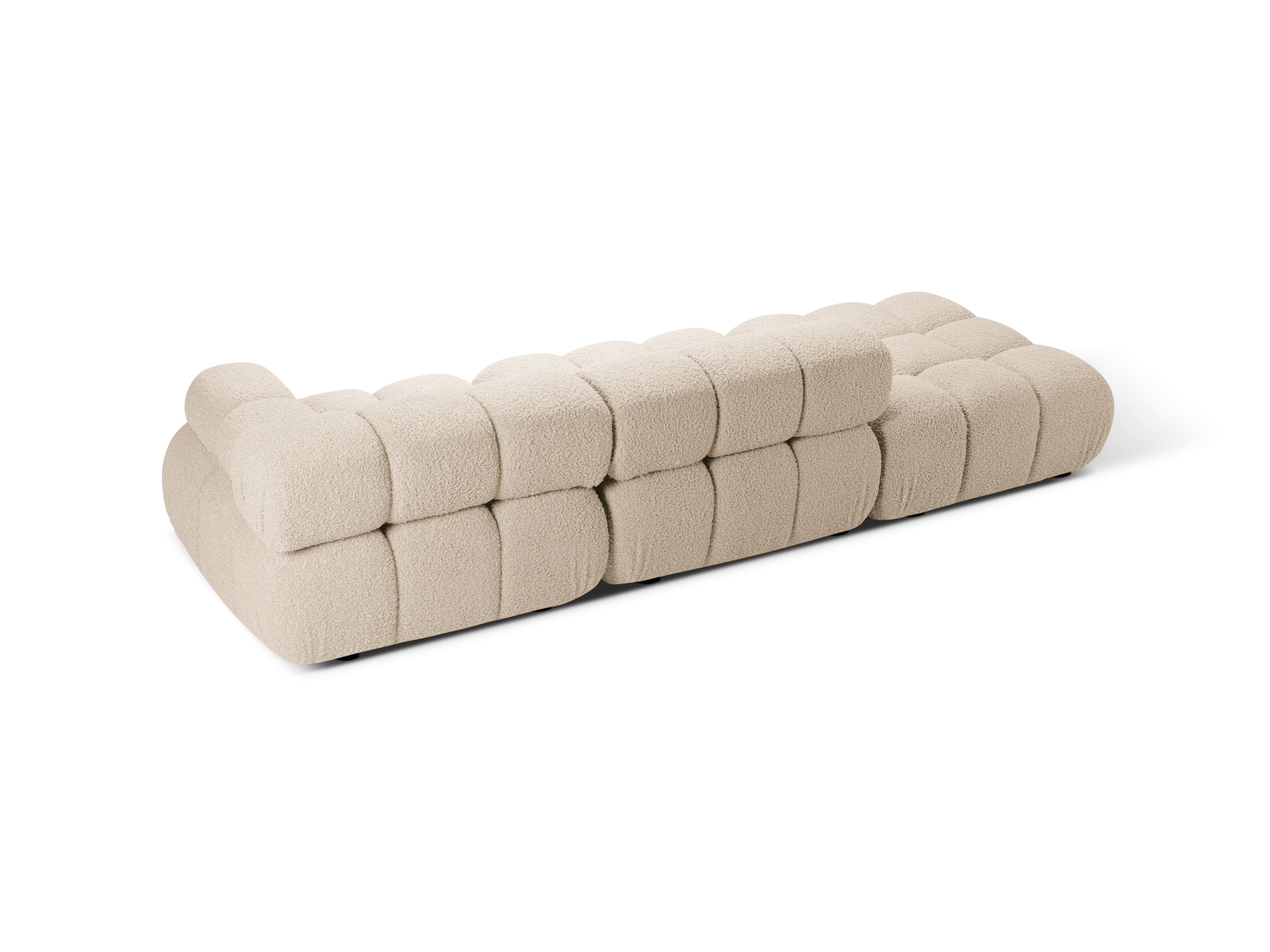 Modulares offenes Sofa BELLIS in beigem Boucle