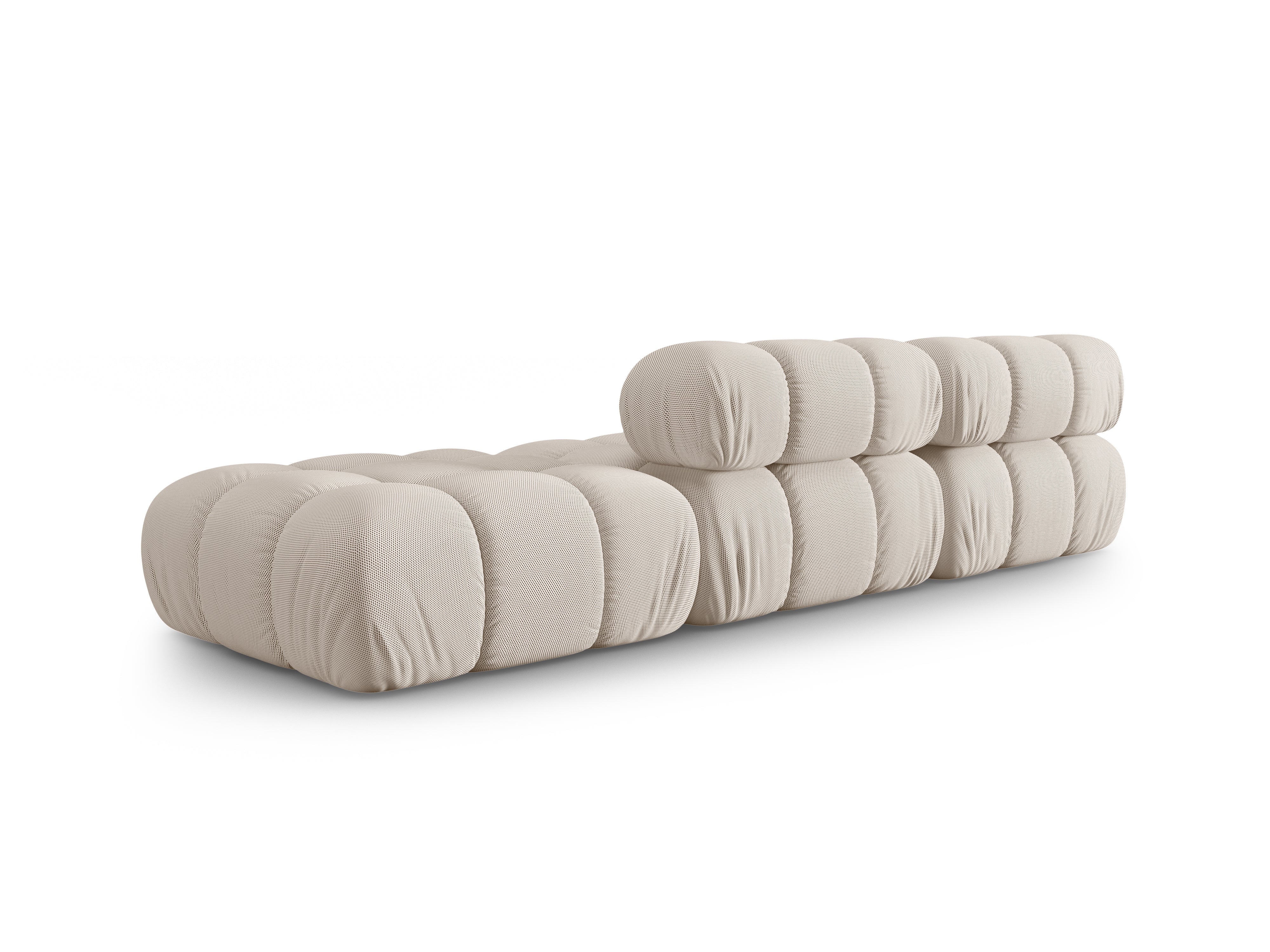Sofa modułowa otwarta prawostronna BELLIS beżowa tkanina 3D