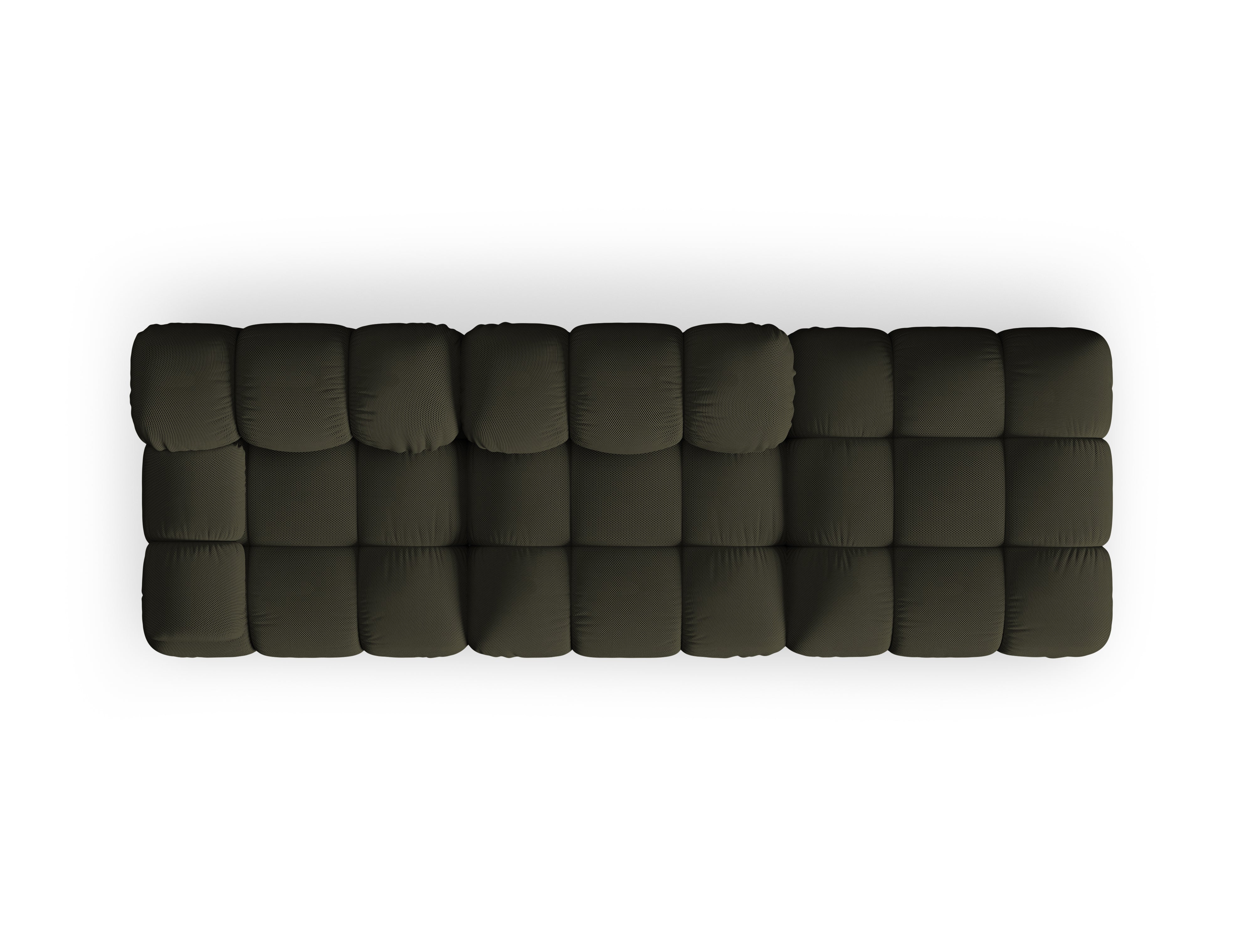 Sofa modułowa otwarta prawostronna BELLIS ciemnozielona tkanina 3D