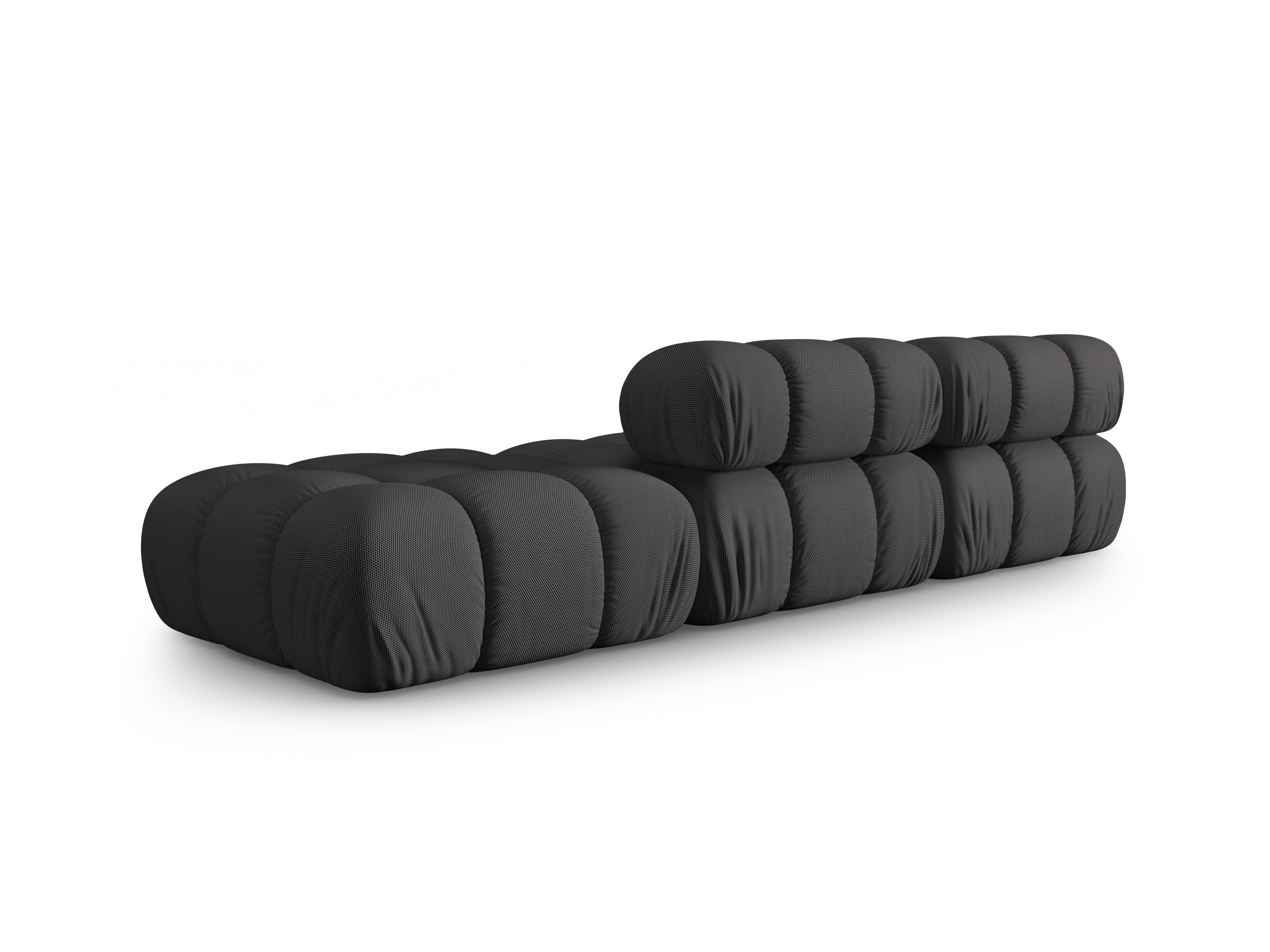 Sofa modułowa otwarta prawostronna BELLIS ciemnoszara tkanina 3D