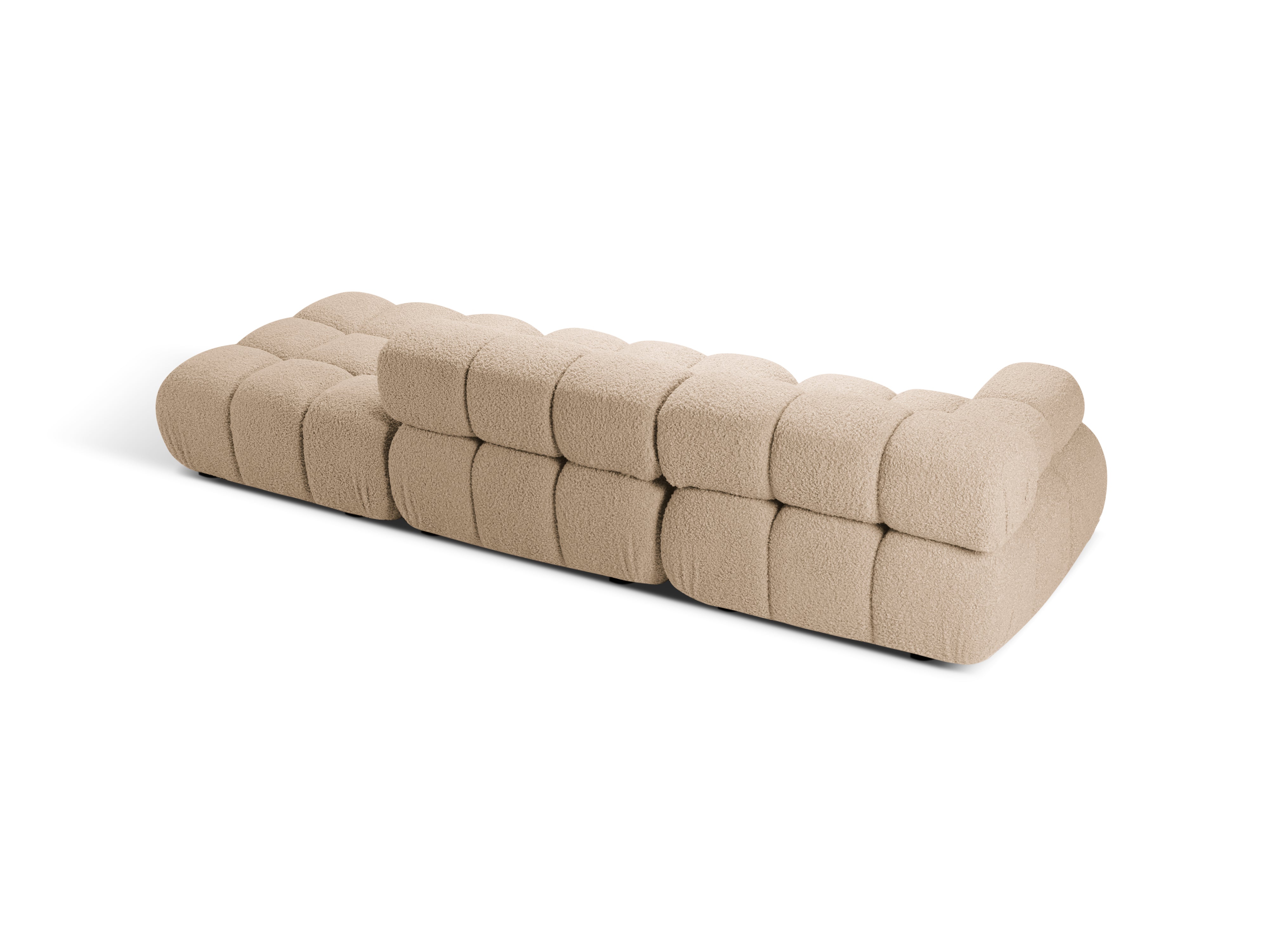 Sofa modułowa otwarta prawostronna BELLIS piaskowy boucle