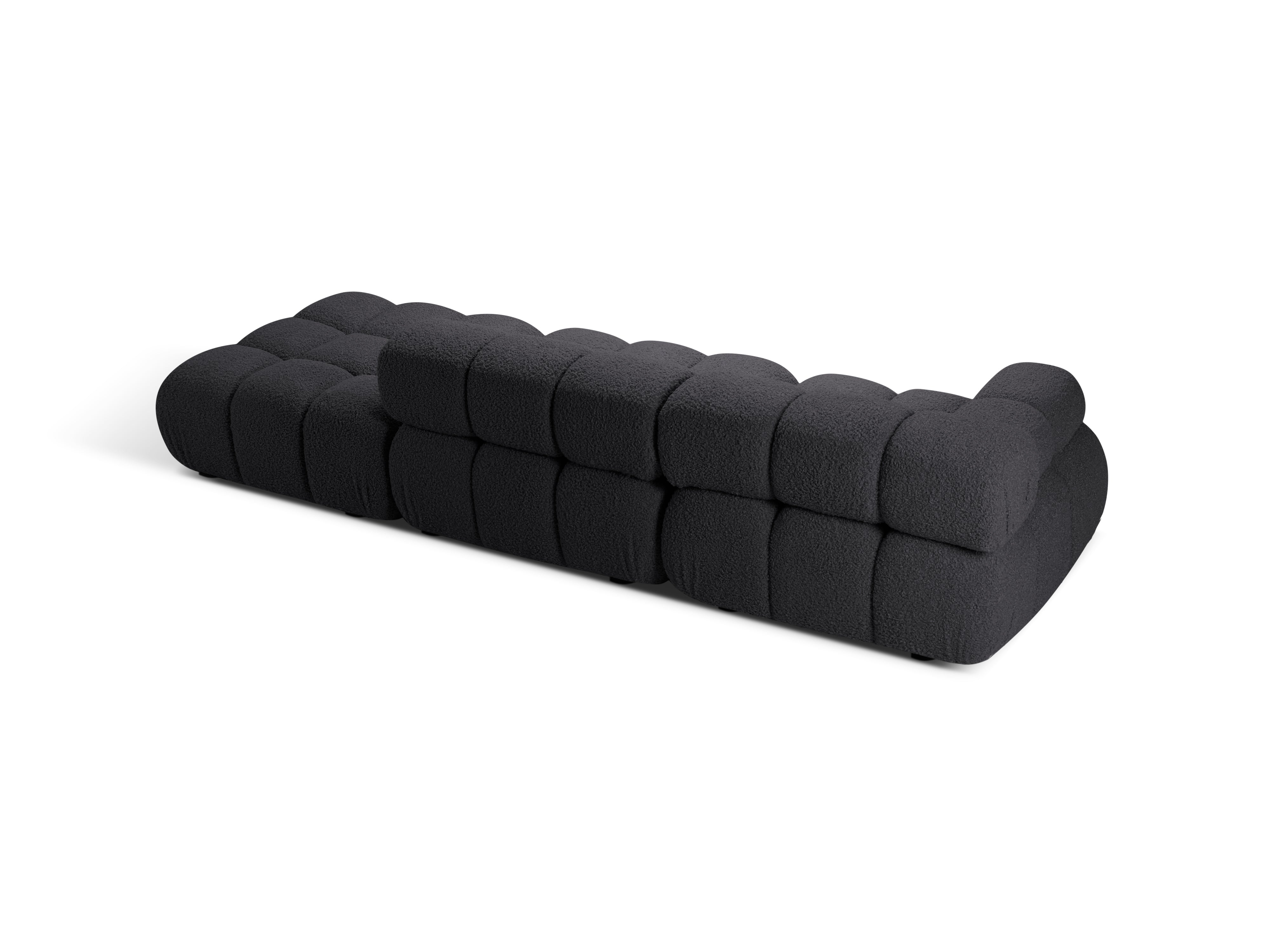 Sofa modułowa otwarta prawostronna BELLIS grafitowy boucle