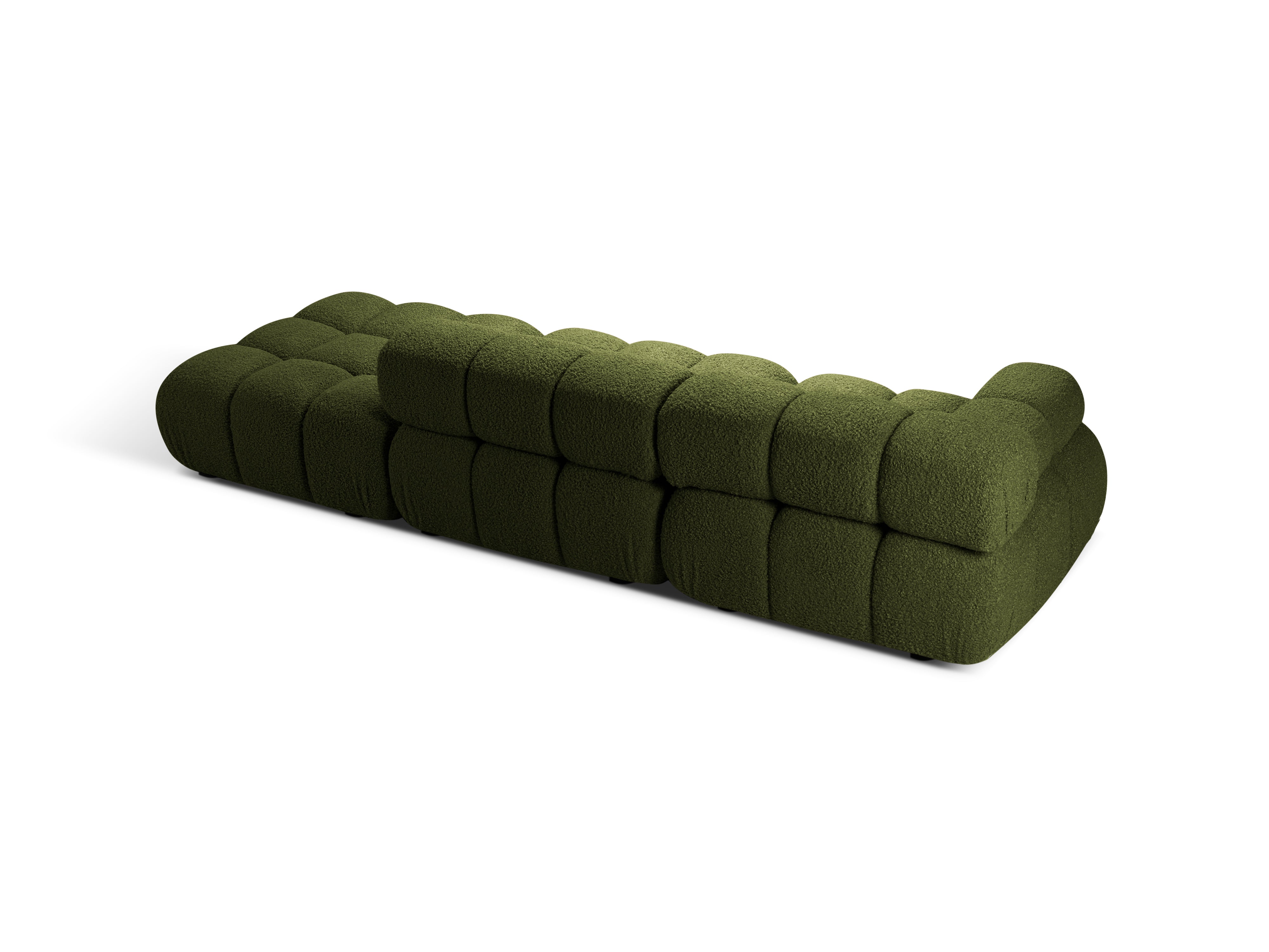 Sofa modułowa otwarta prawostronna BELLIS zielony boucle