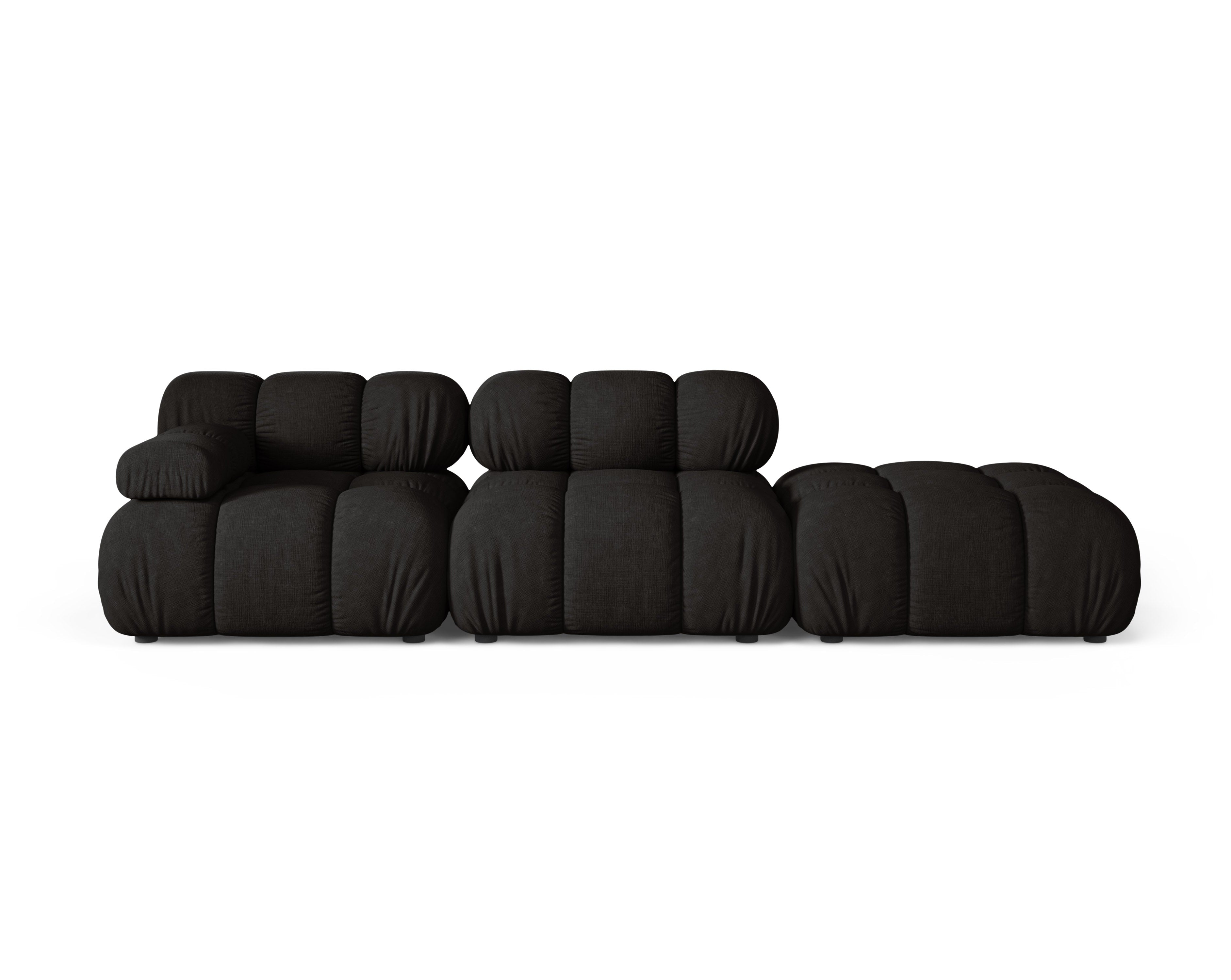 Sofa modułowa otwarta prawostronna BELLIS czarny