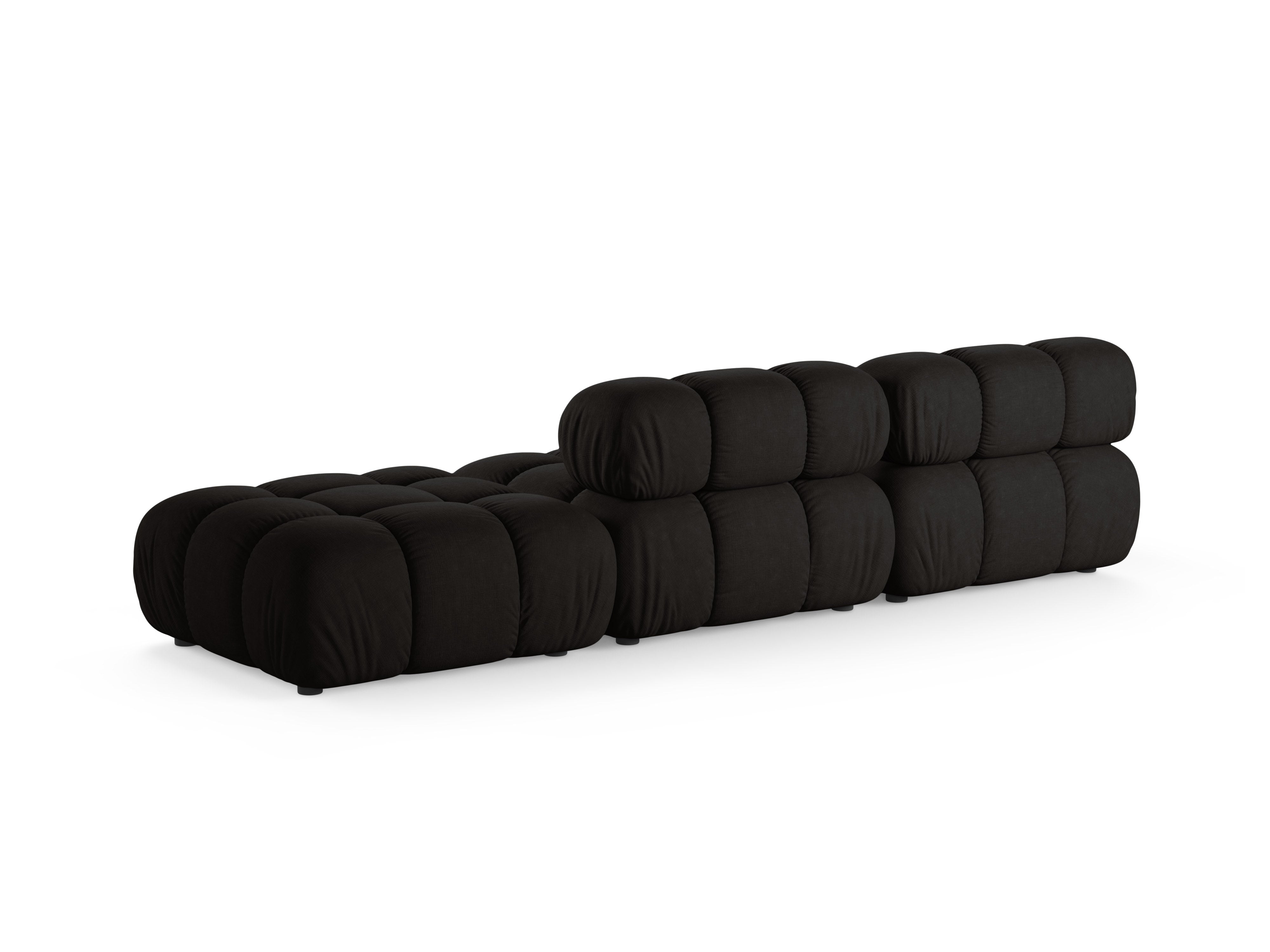 Sofa modułowa otwarta prawostronna BELLIS czarny