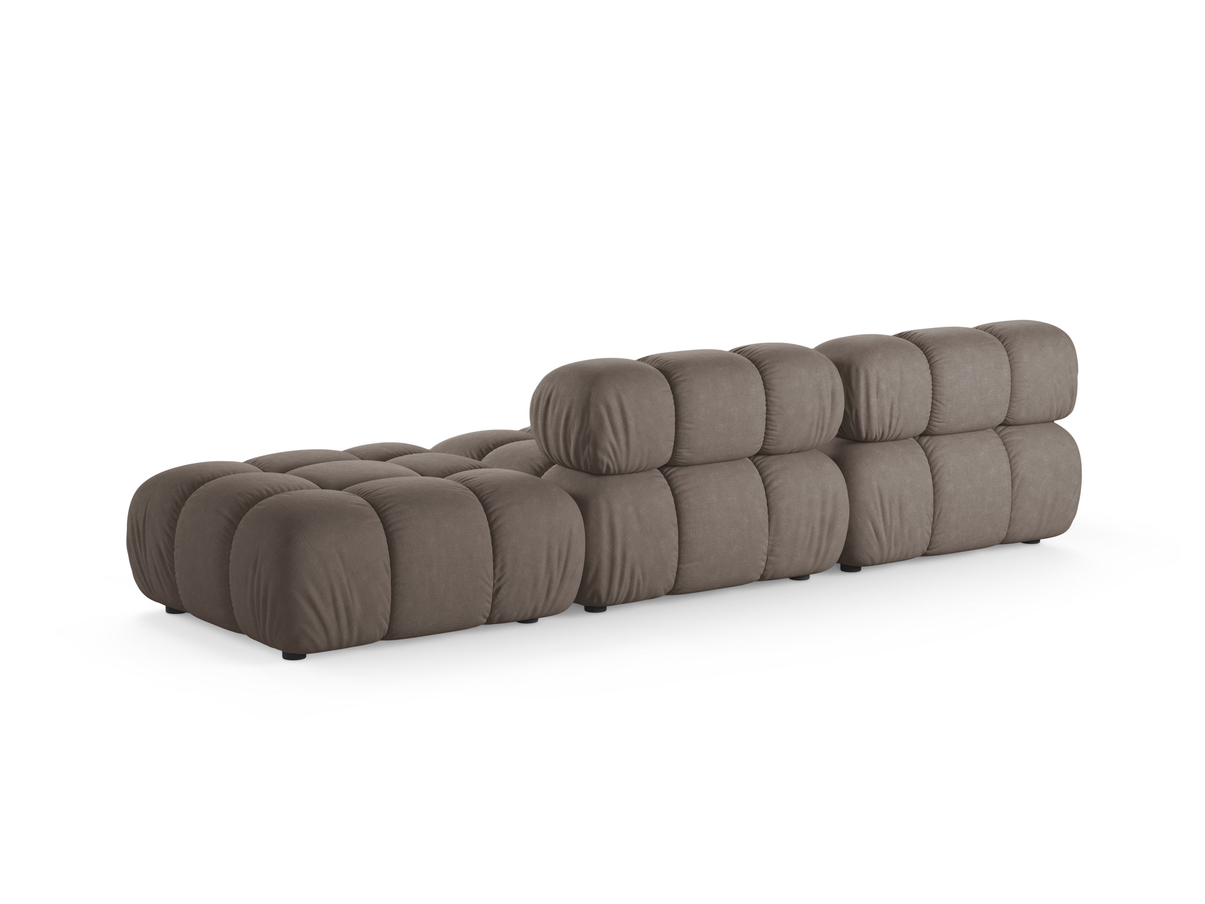 Sofa modułowa otwarta prawostronna BELLIS ciemne cappuccino