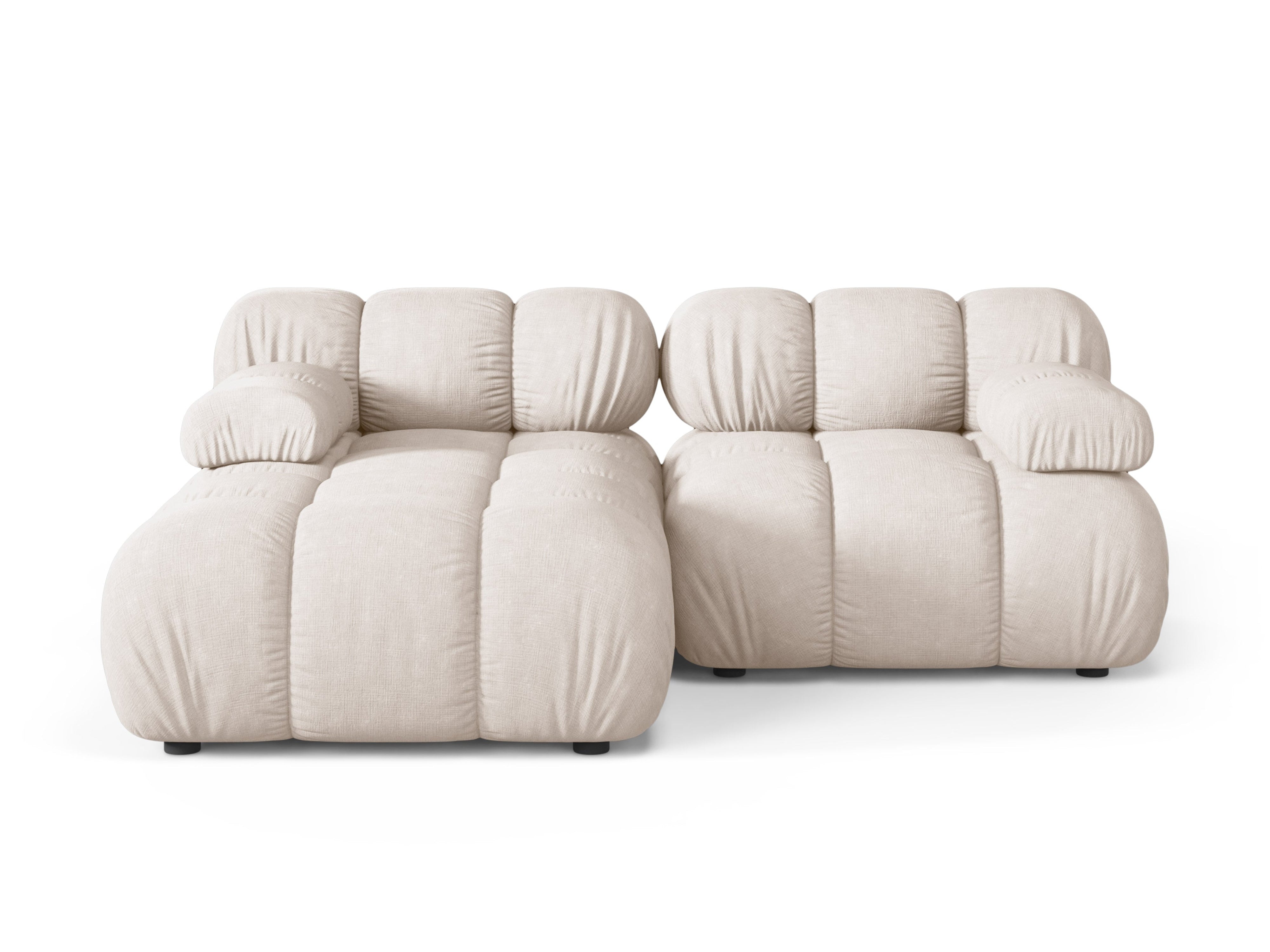 Zweisitzige linke Eckcouch BELLIS in Beige