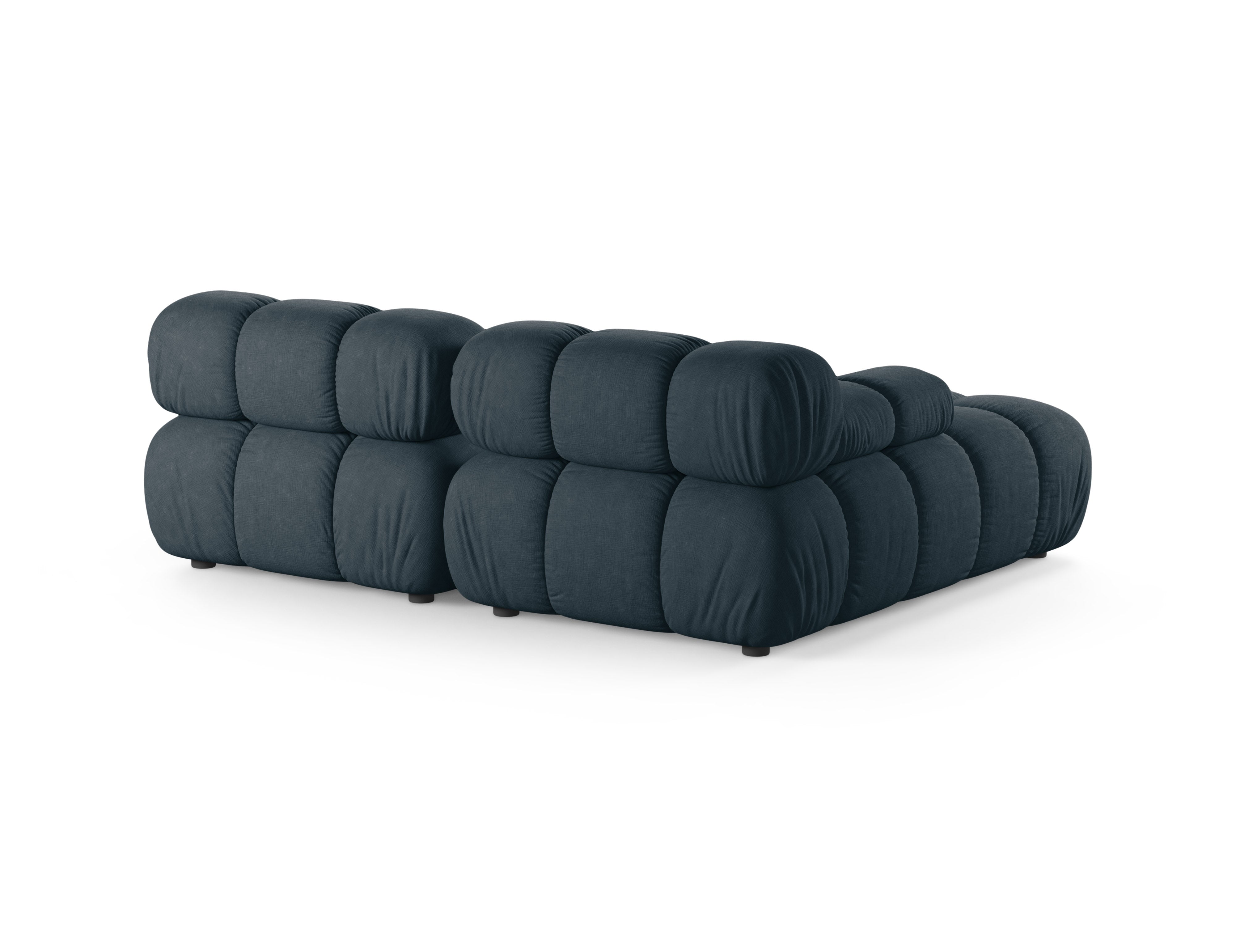 Zweisitzer-Ecksofa BELLIS in tiefem Petrol, linksseitig