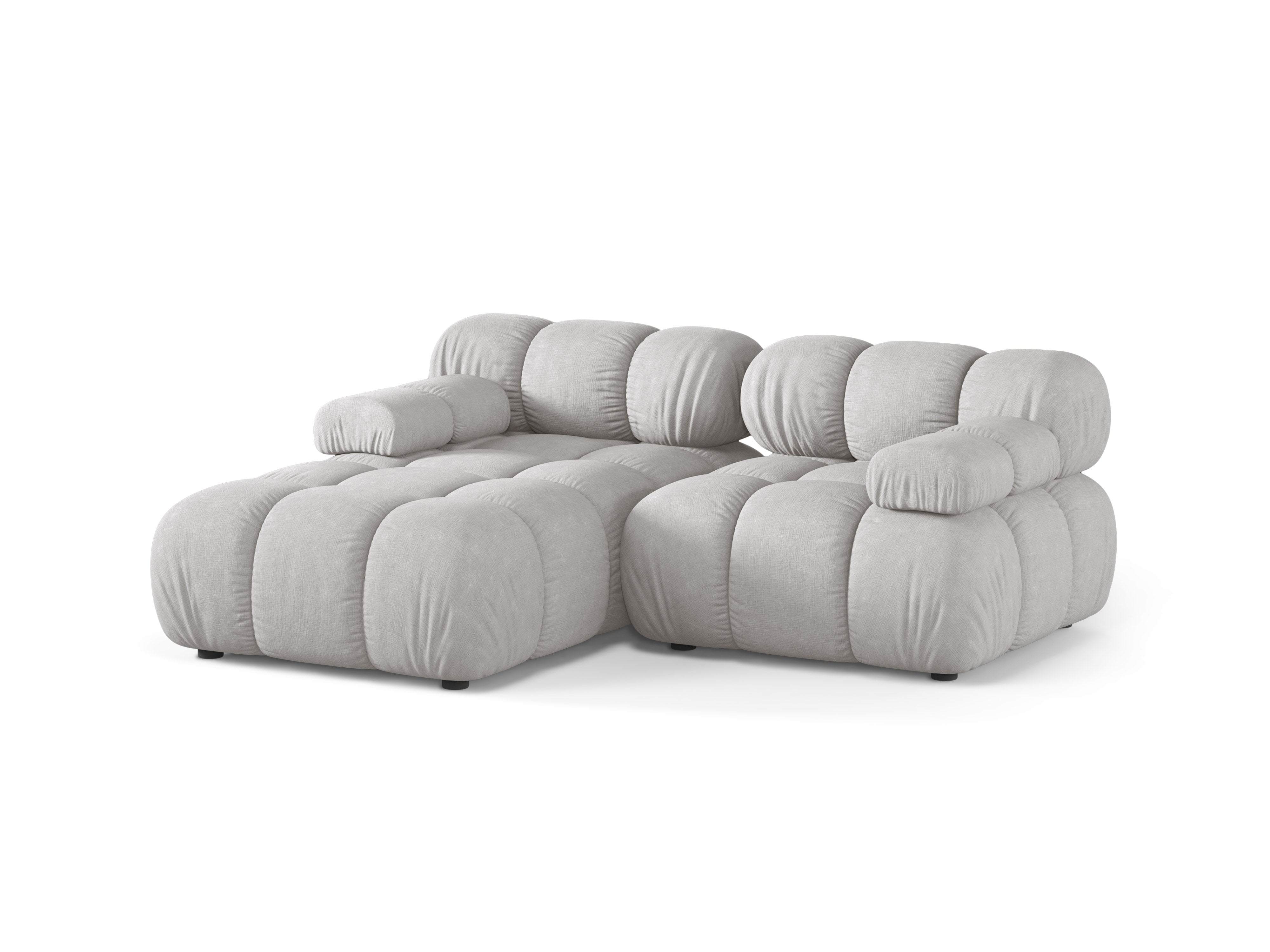 Zweisitzer-Ecksofa BELLIS links, hellgrau
