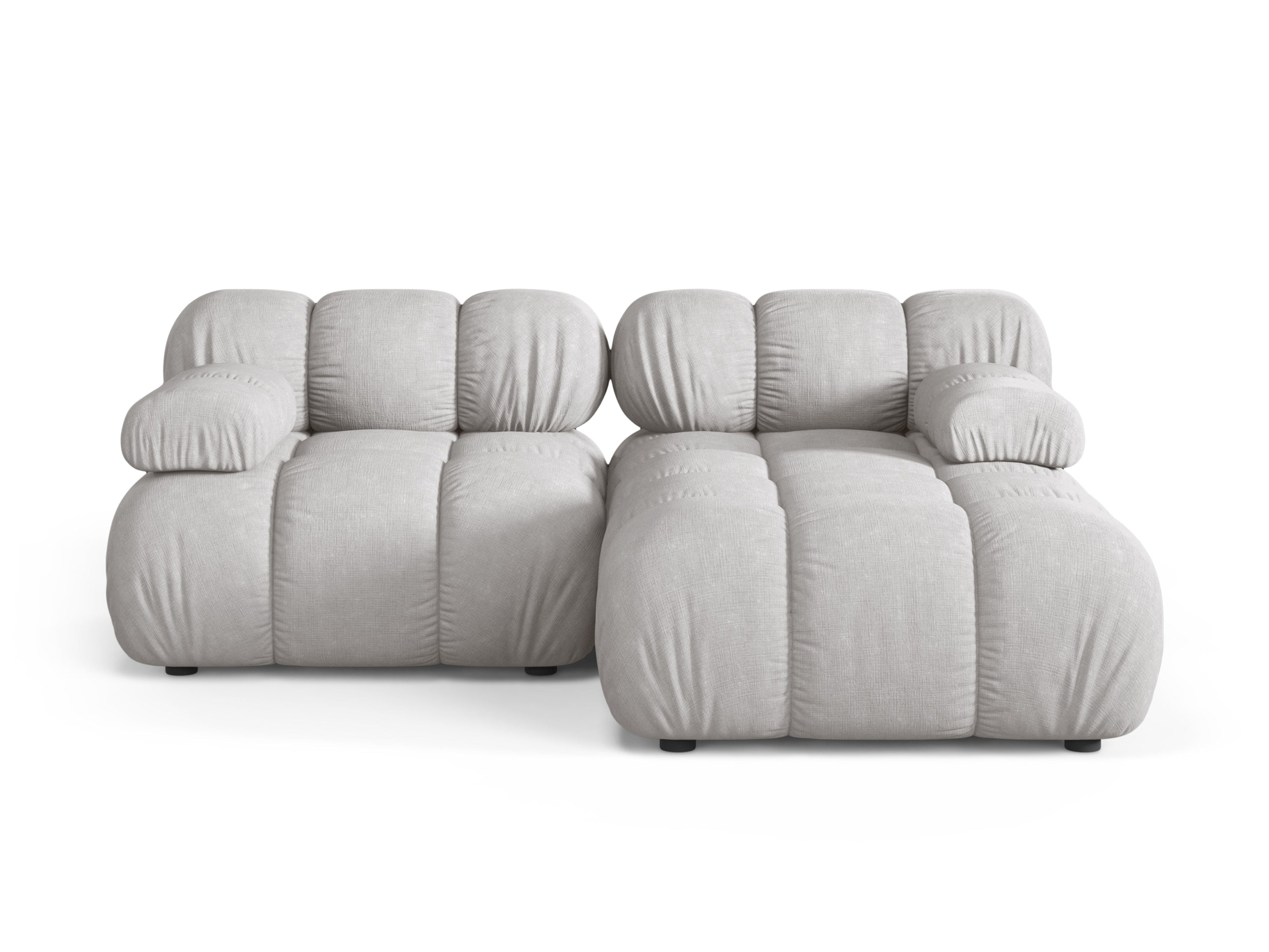 Zweisitzer-Ecksofa rechts BELLIS in Hellgrau