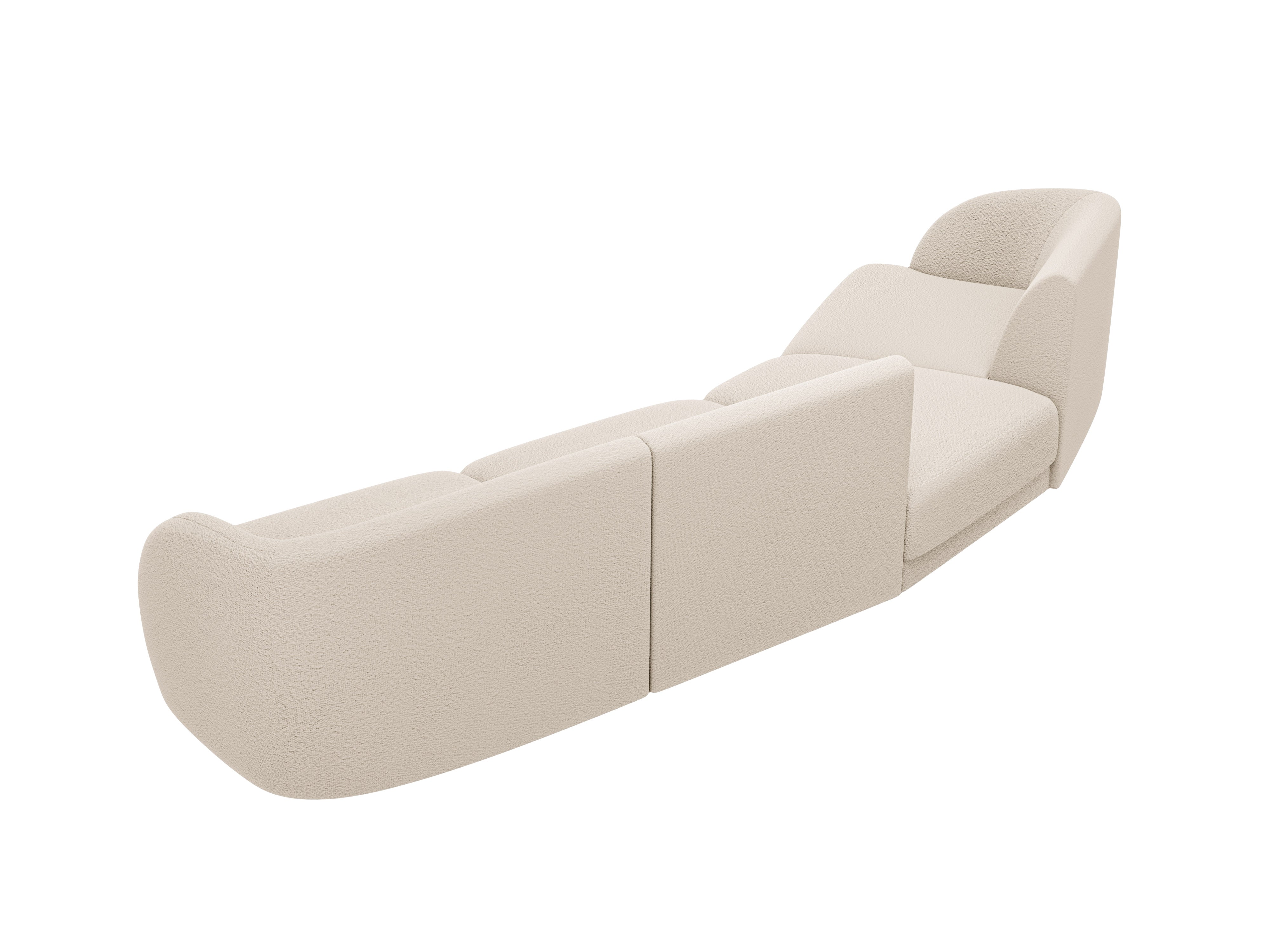Modulares Sofa linksseitig für 6 Personen MILEY beige Boucle