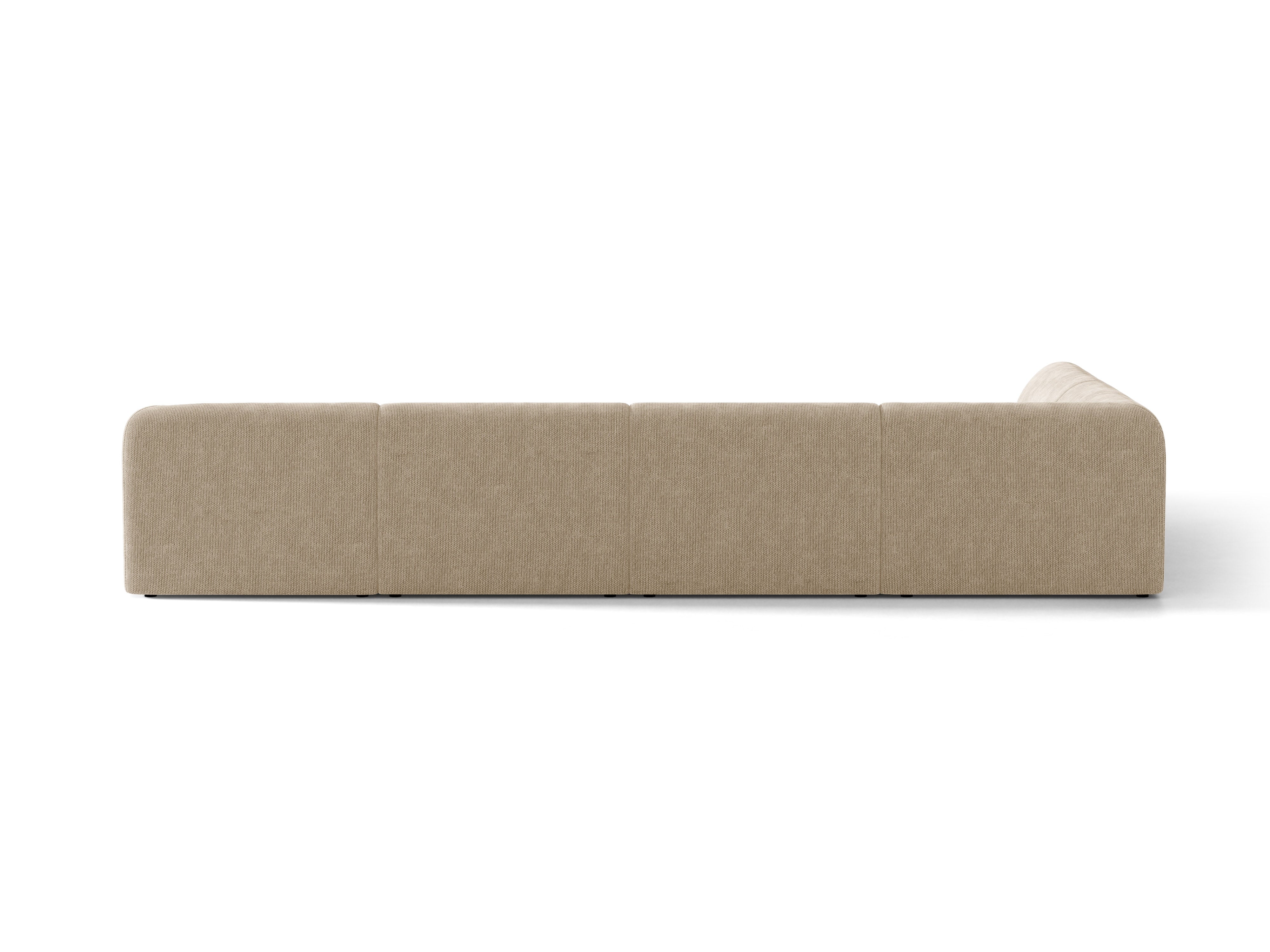 U-förmiger Ecksofa links MILEY beige Chenille