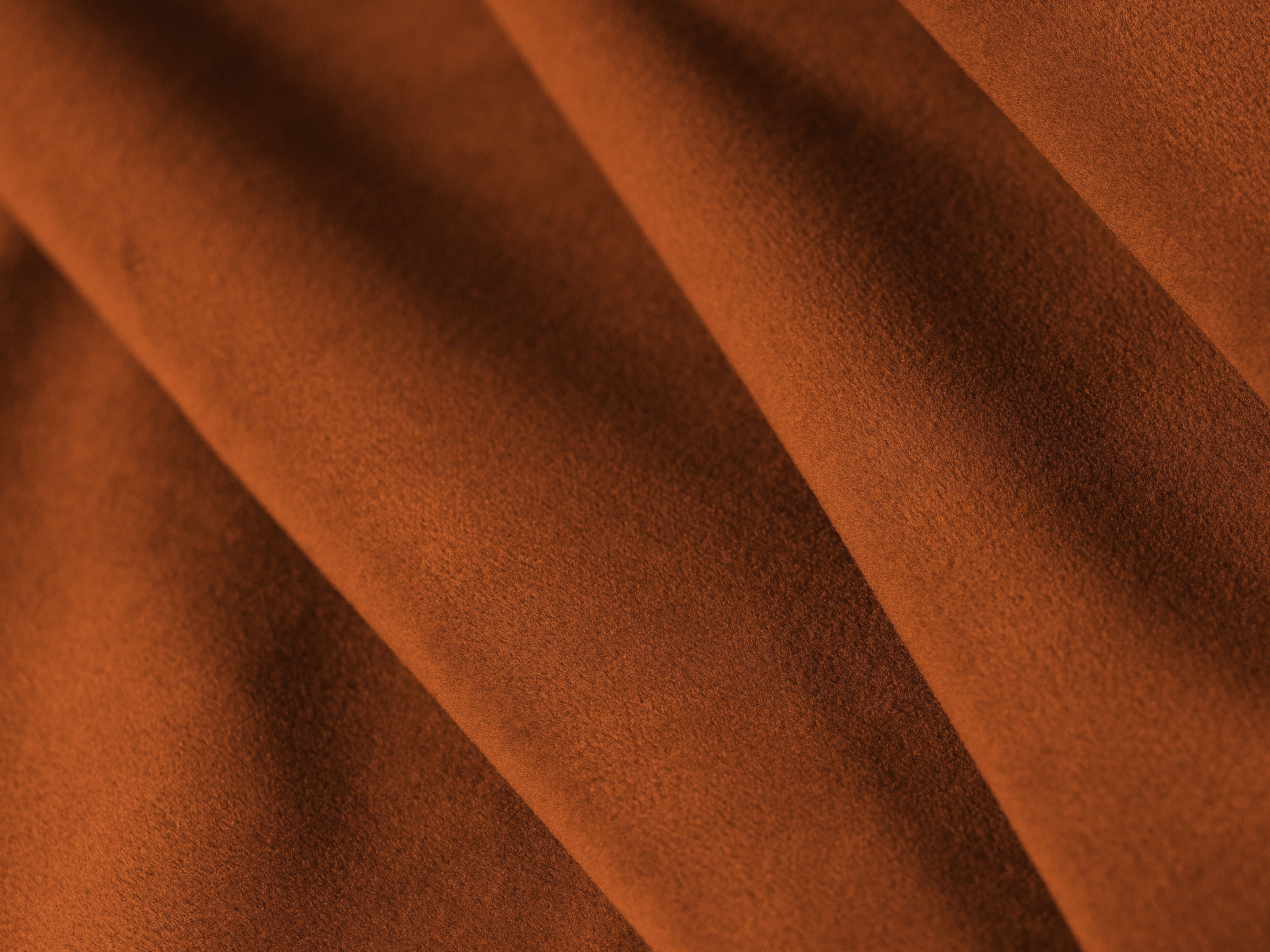 Velvet panoramic corner sofa right side LISA terracotta