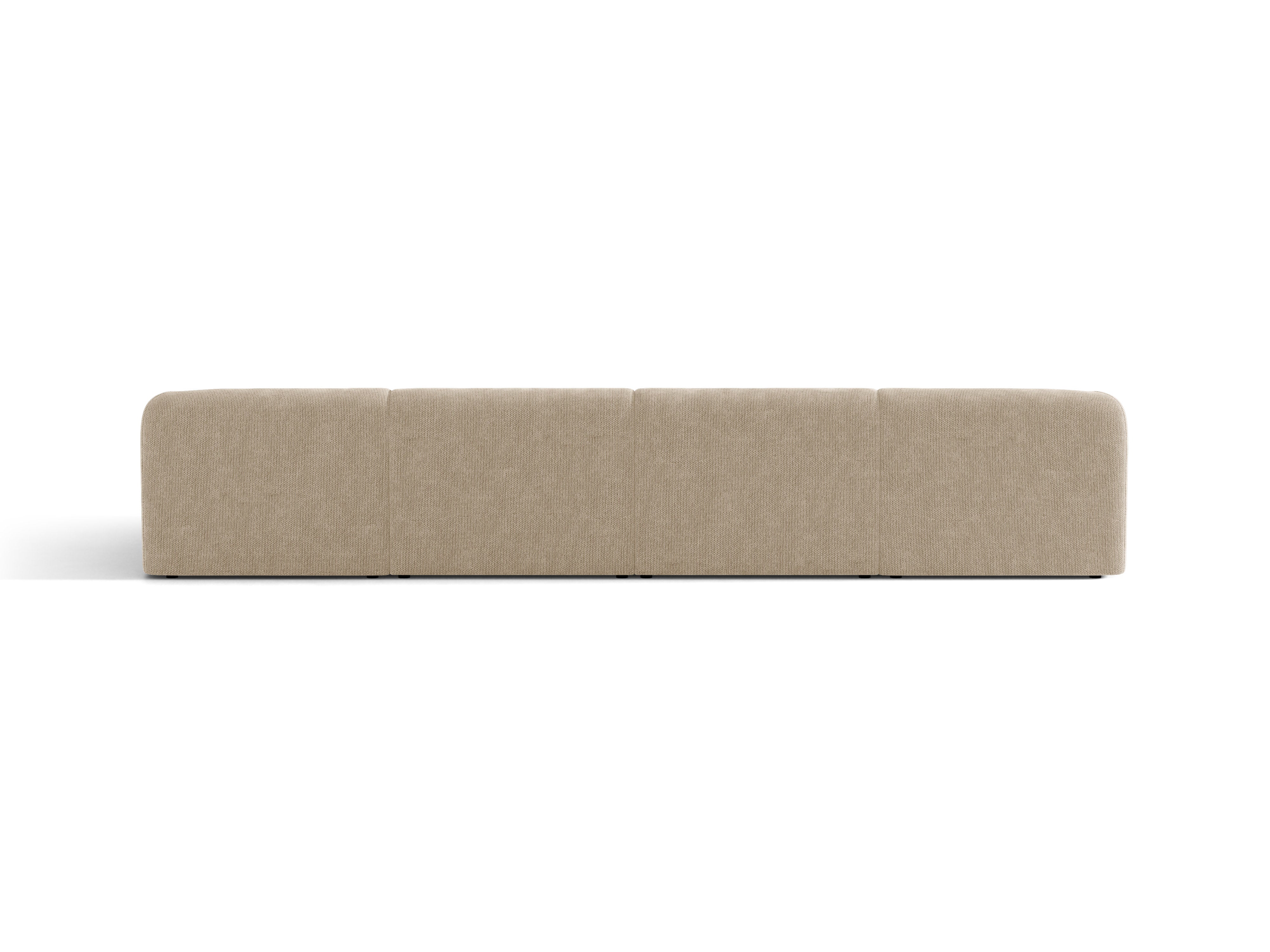 U-förmiger Ecksofa MILEY beige Chenille