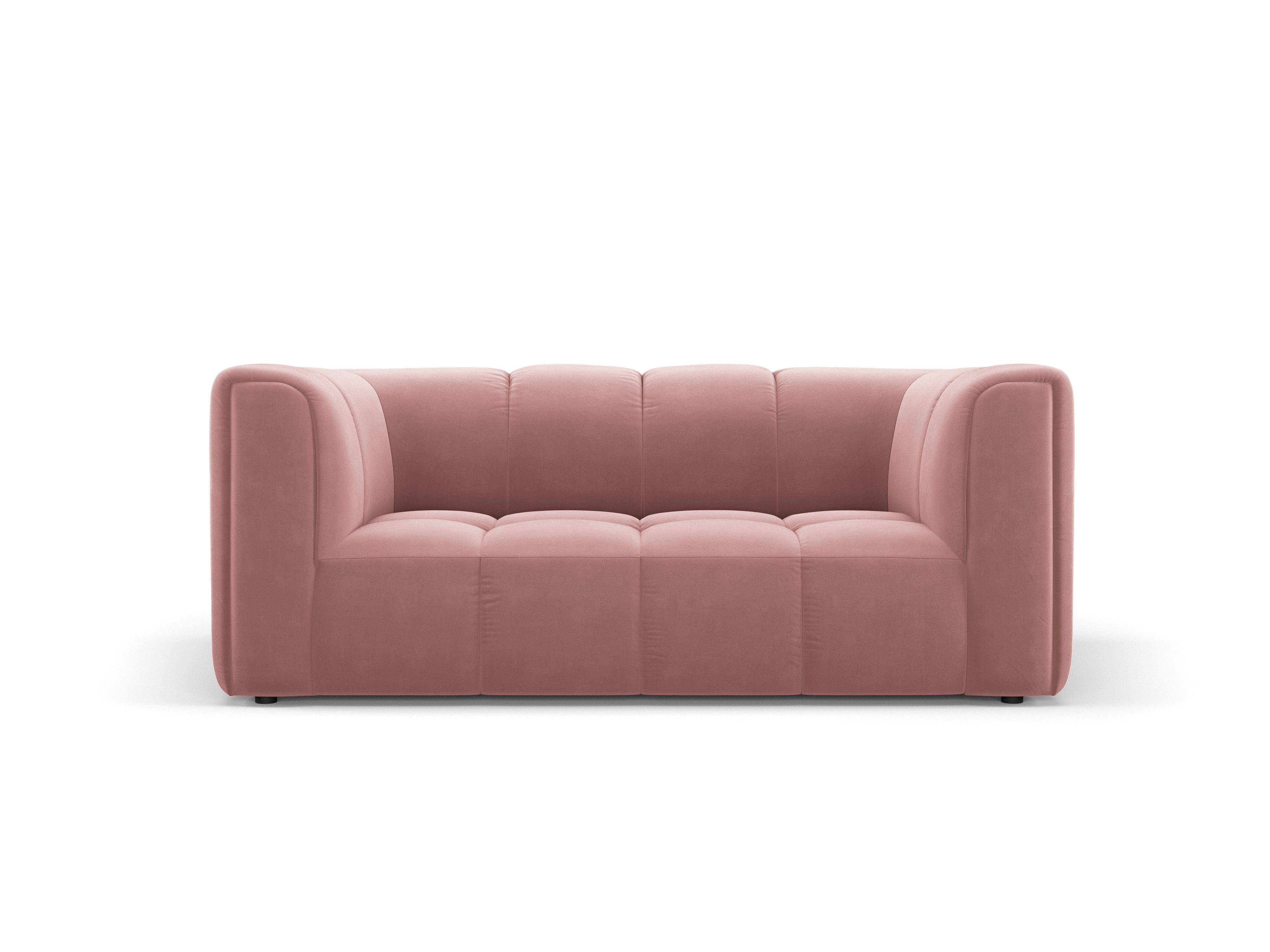 Velvet 2-seater sofa FRANCESCA pink Milo Casa Eye on Design