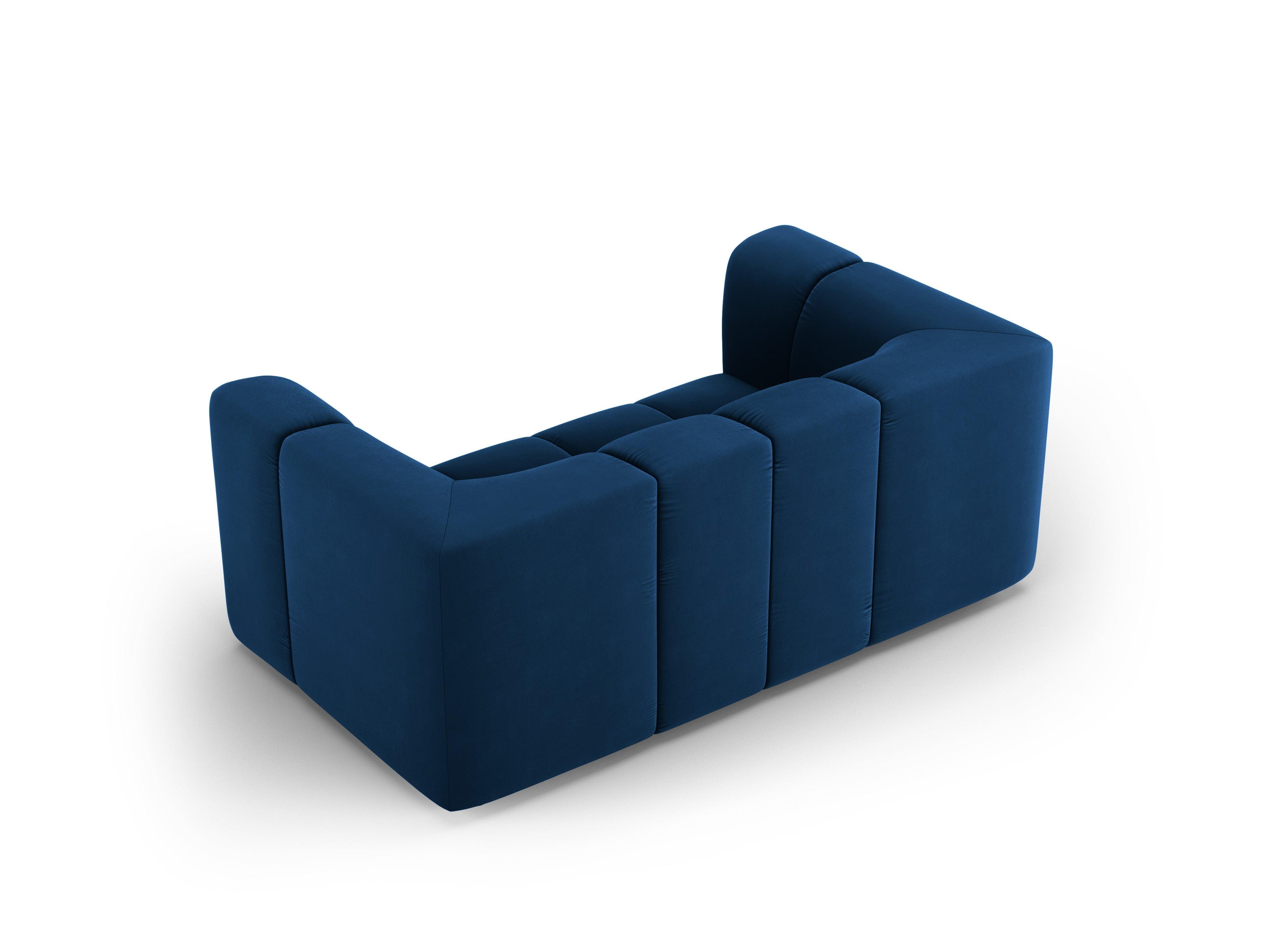 Velvet 2-seater sofa FRANCESCA royal blue Milo Casa Eye on Design