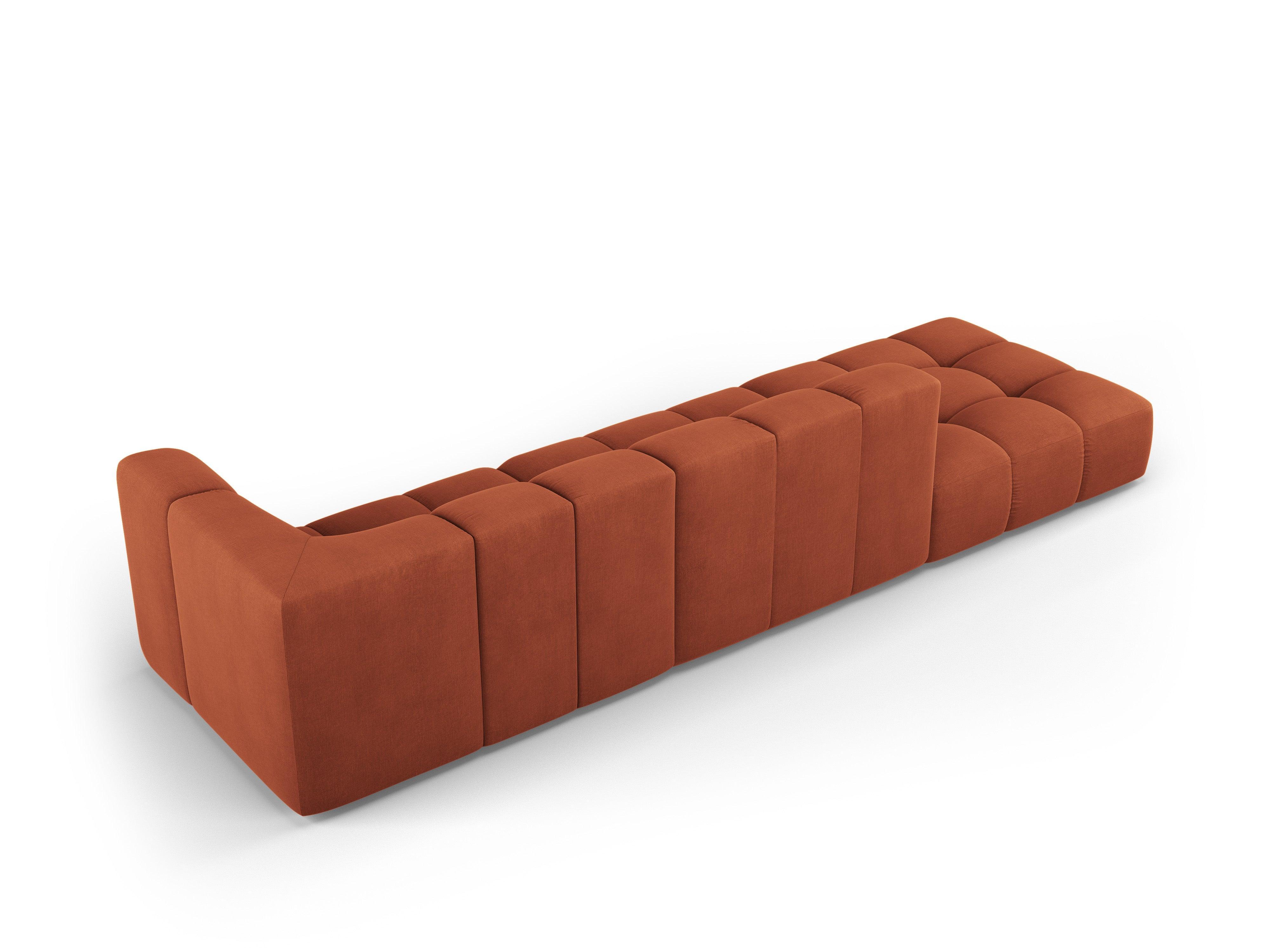 Sofa left FRANCESCA terracotta chenille Milo Casa Eye on Design