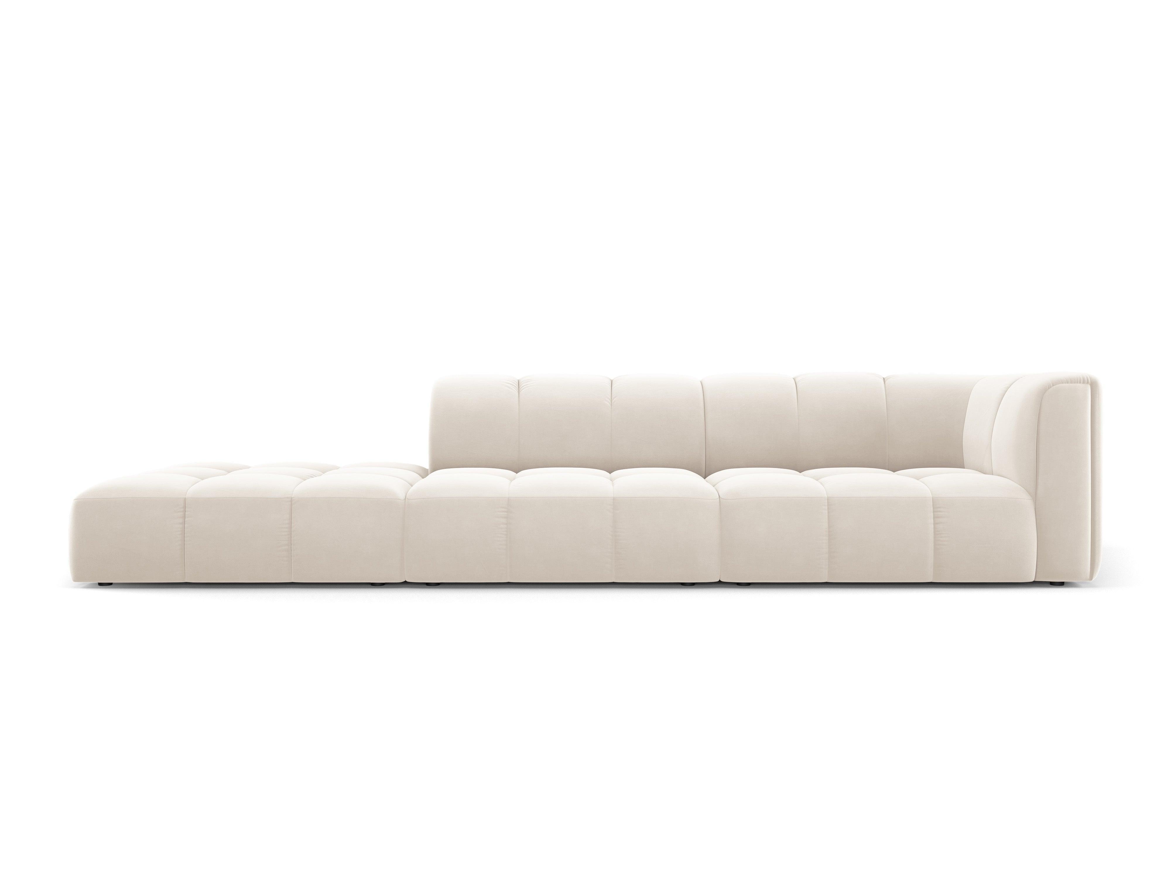 Sofa velvet left FRANCESCA light beige Milo Casa Eye on Design