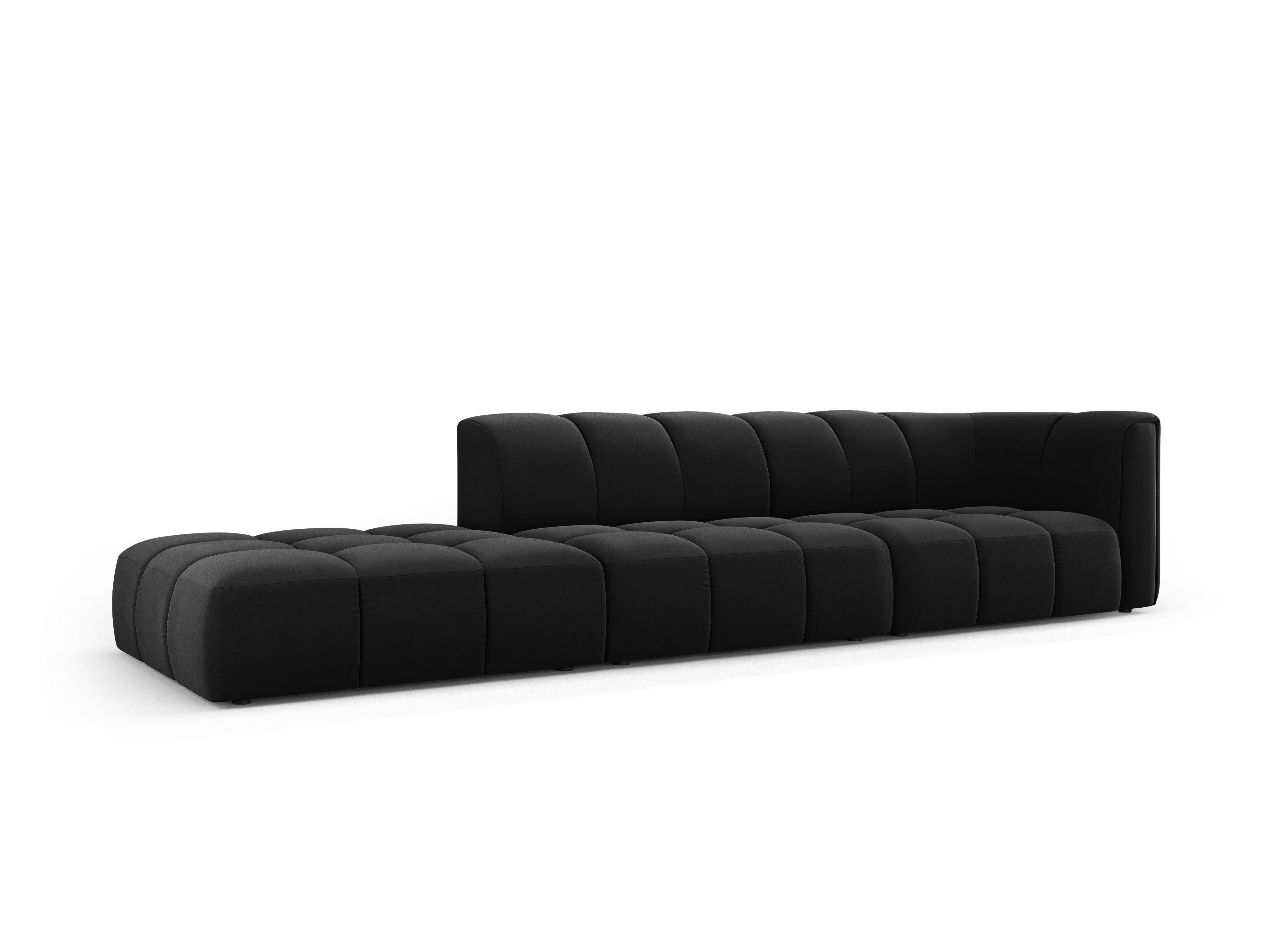 Velvet sofa left FRANCESCA black Milo Casa Eye on Design