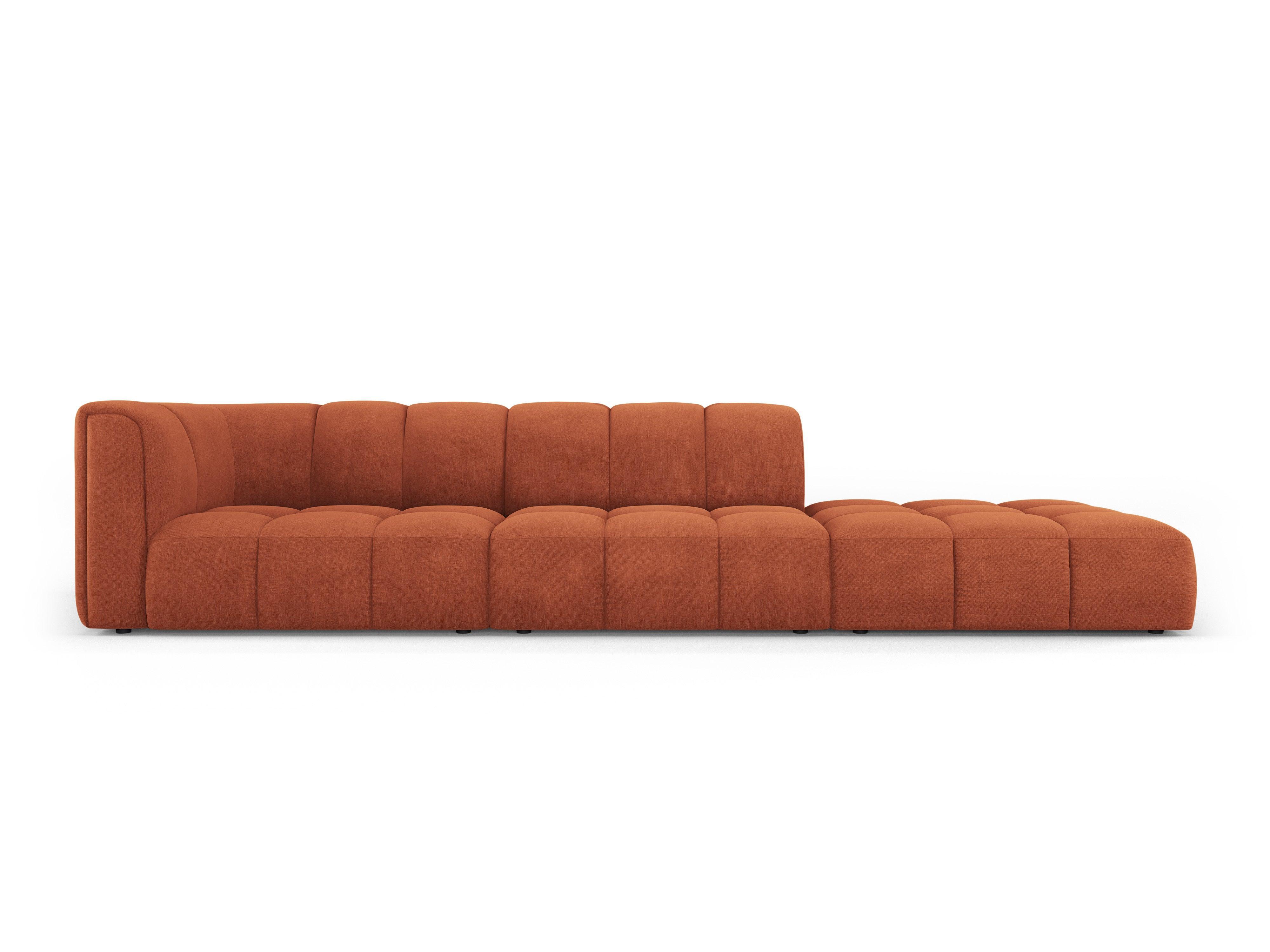 Sofa right FRANCESCA terracotta chenille Milo Casa Eye on Design