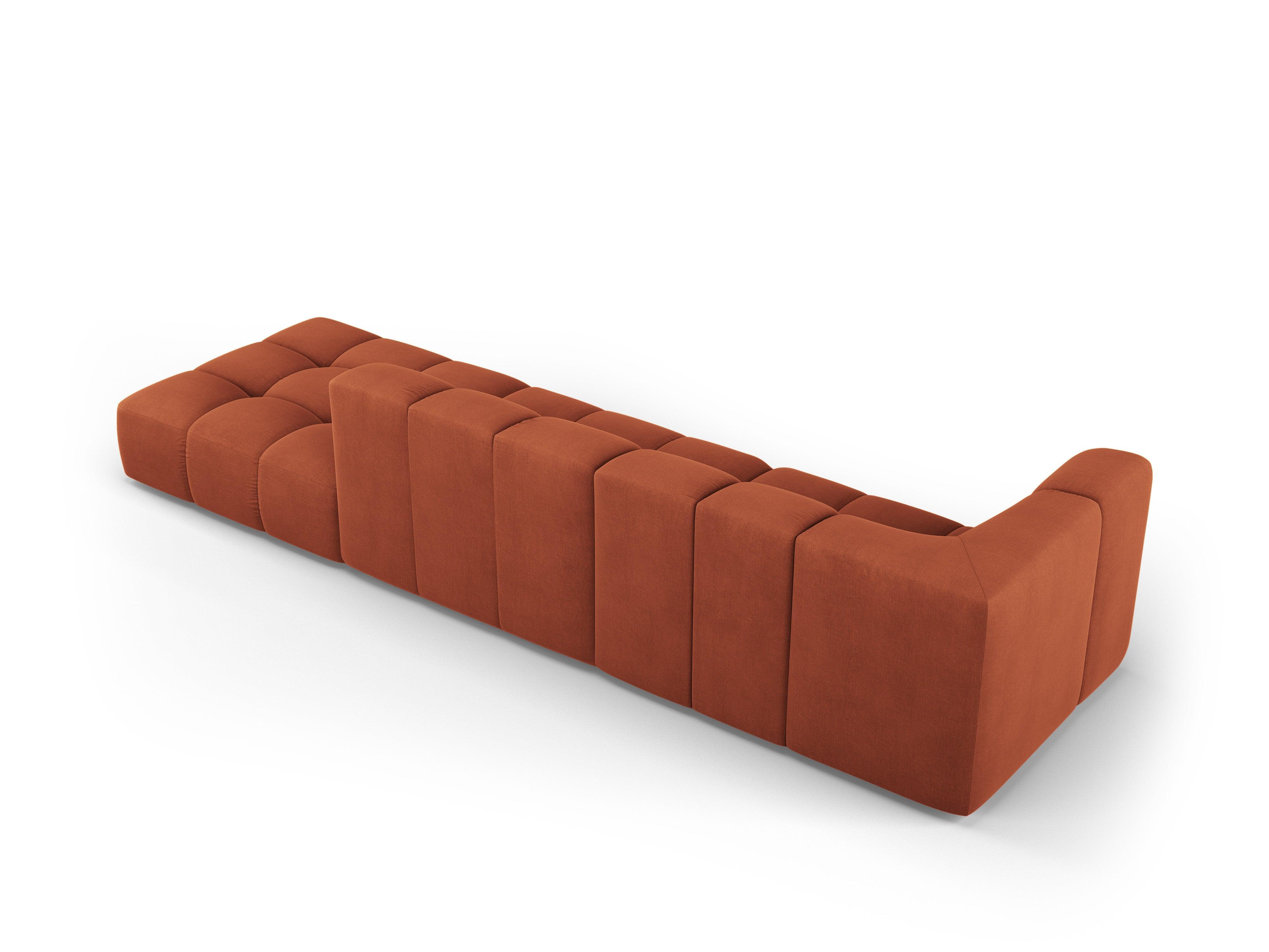 FRANCESCA right-hand sofa terracotta chenille Milo Casa Eye on Design