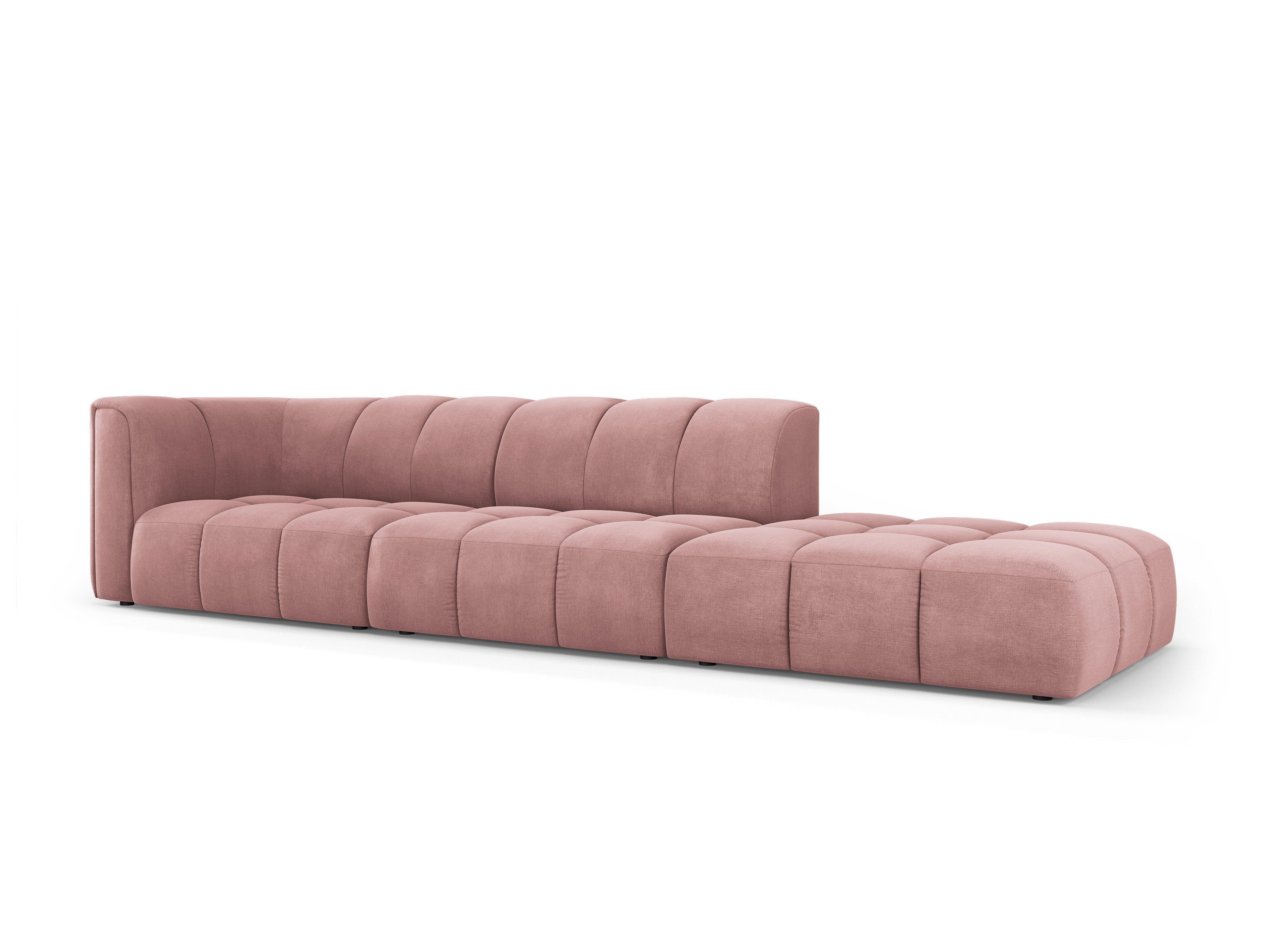 FRANCESCA right-hand sofa pink chenille Milo Casa Eye on Design