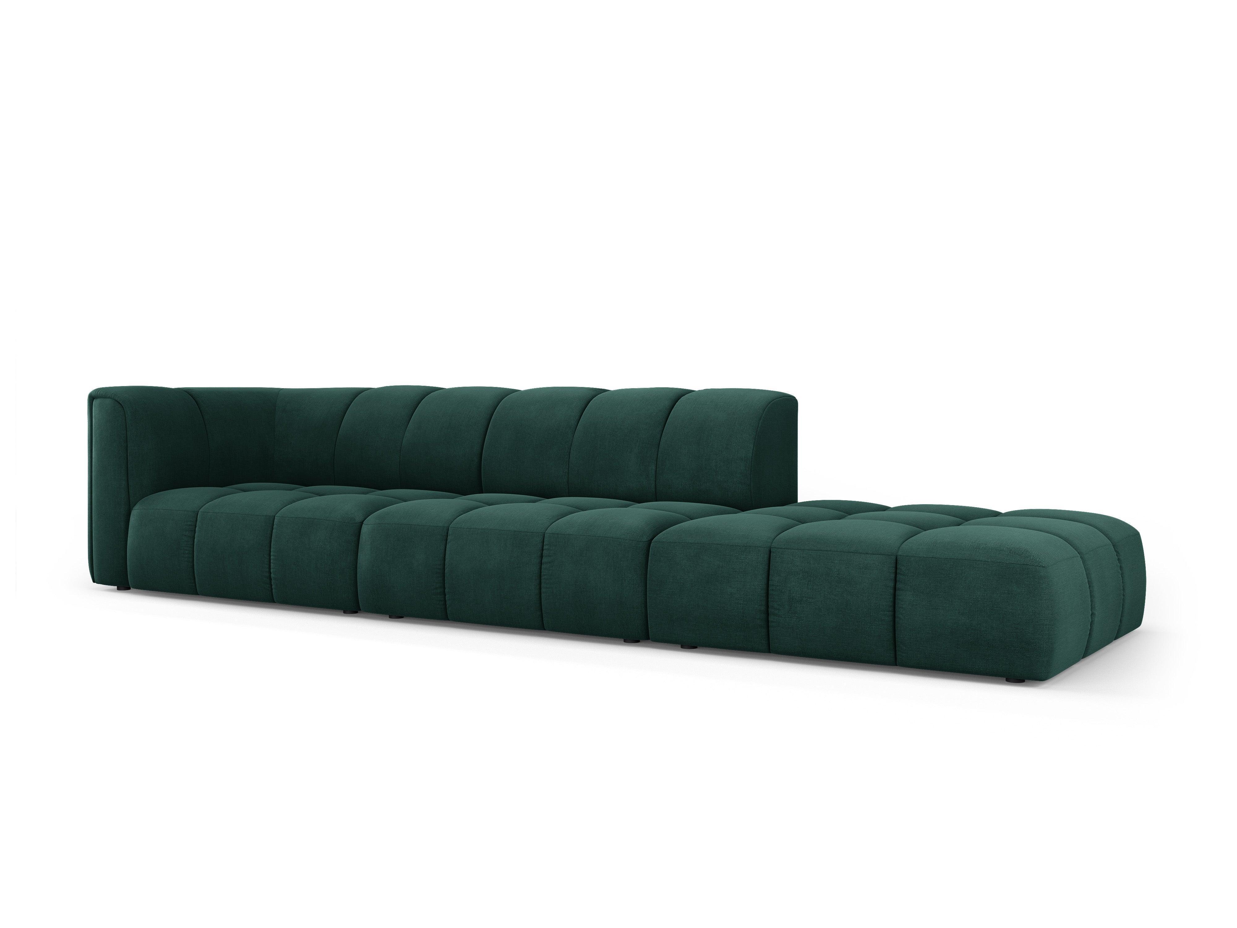 Sofa right FRANCESCA bottle green chenille Milo Casa Eye on Design