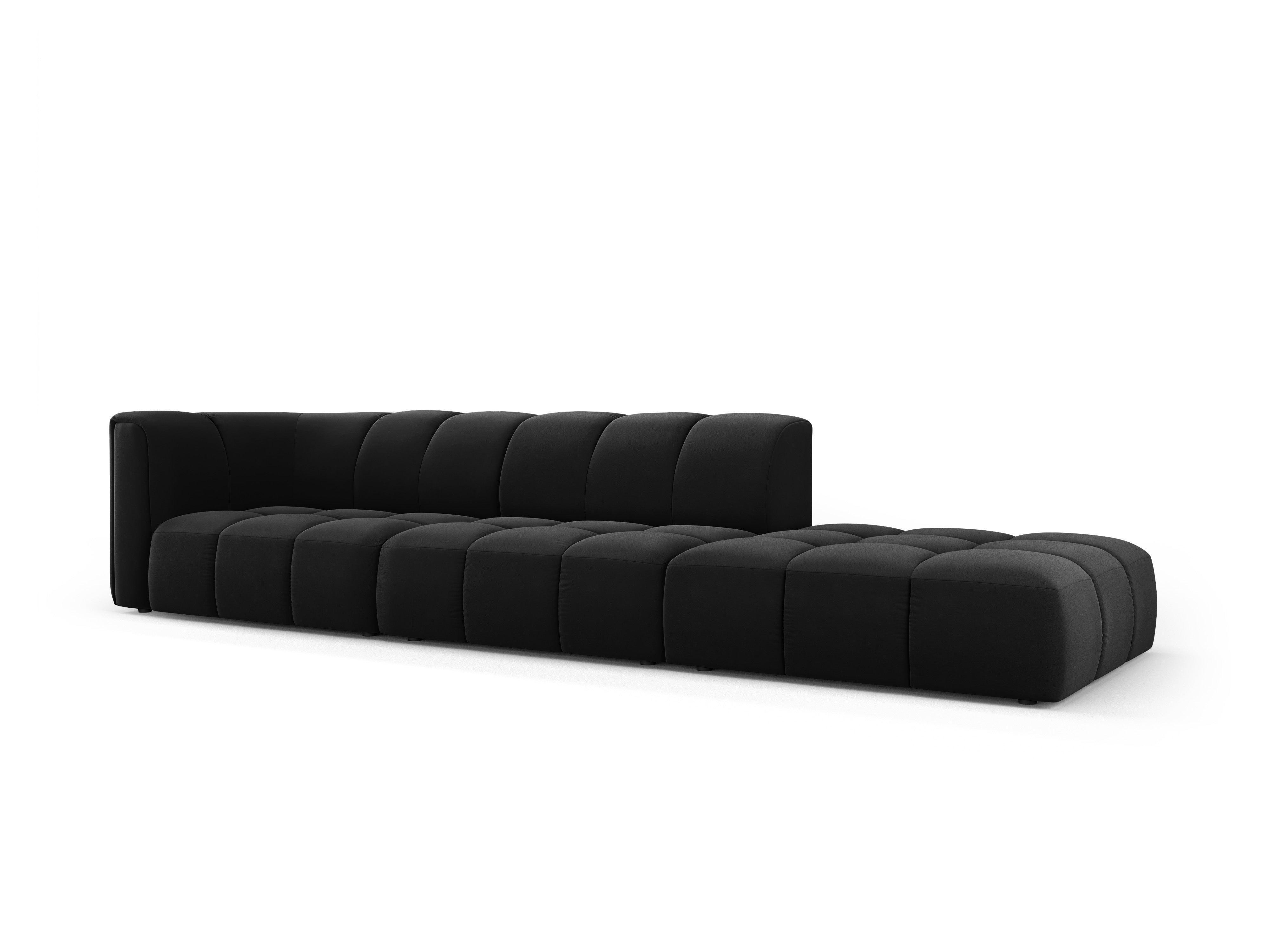 Velvet sofa right FRANCESCA black Milo Casa Eye on Design