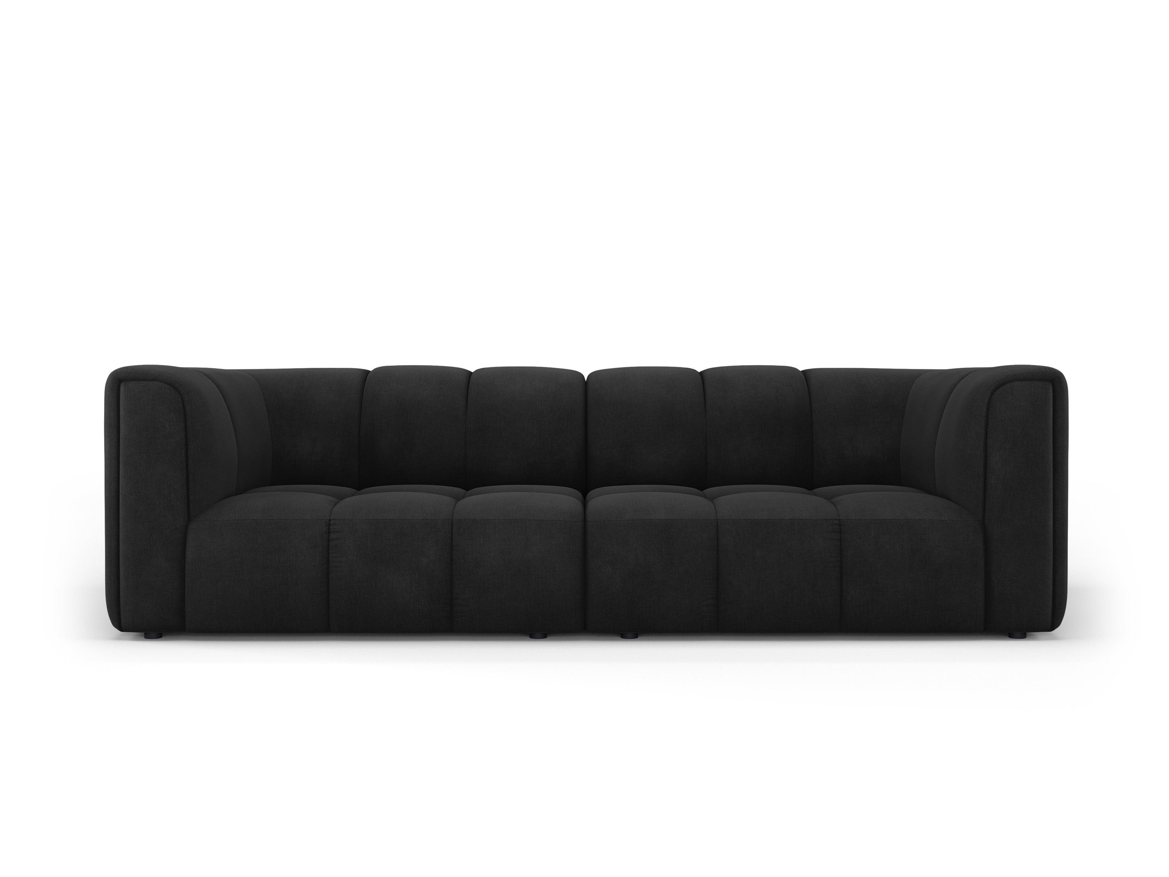 FRANCESCA 3 seater sofa black chenille Milo Casa Eye on Design