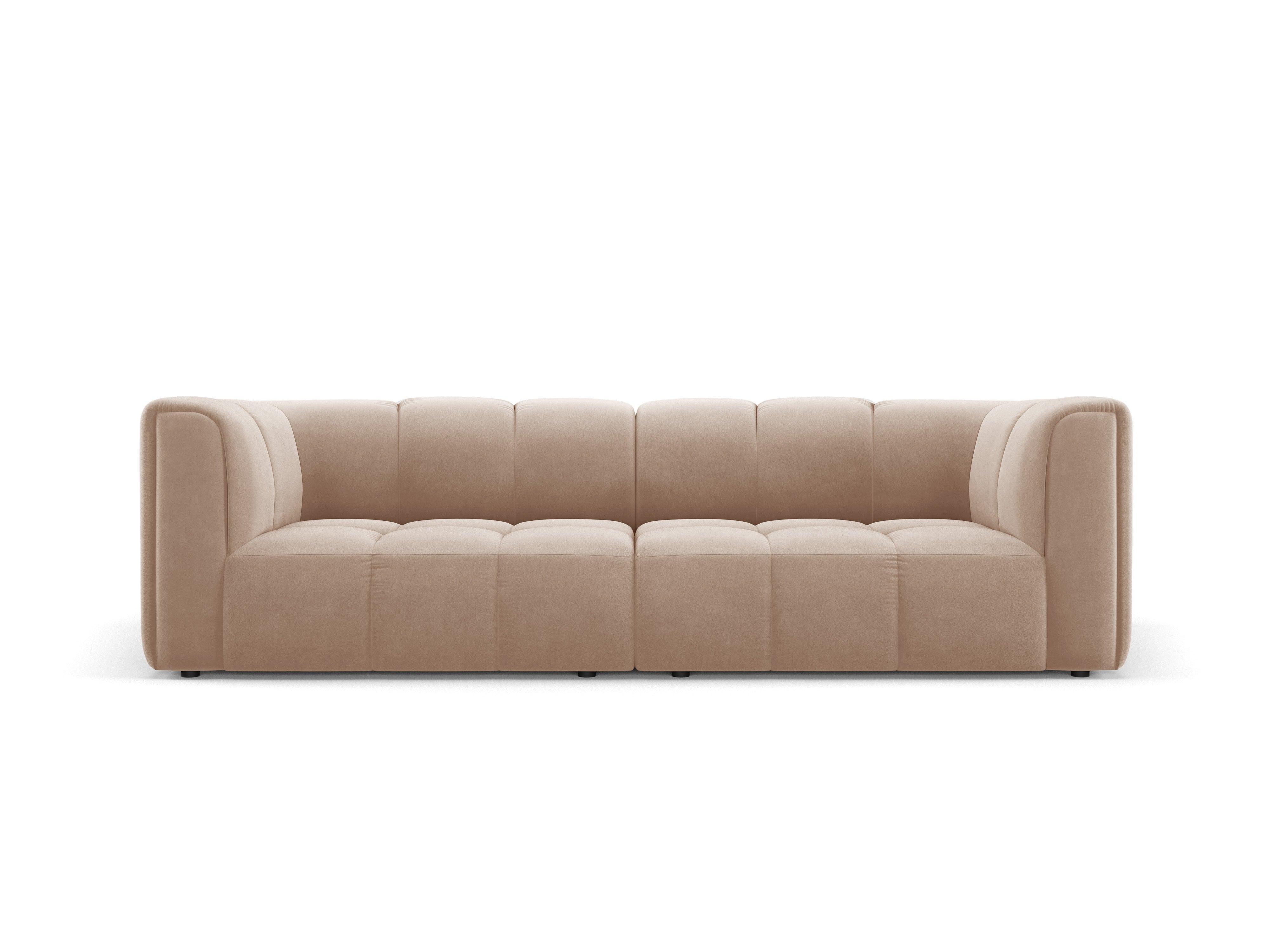 Velvet 3 seater sofa FRANCESCA beige Milo Casa Eye on Design