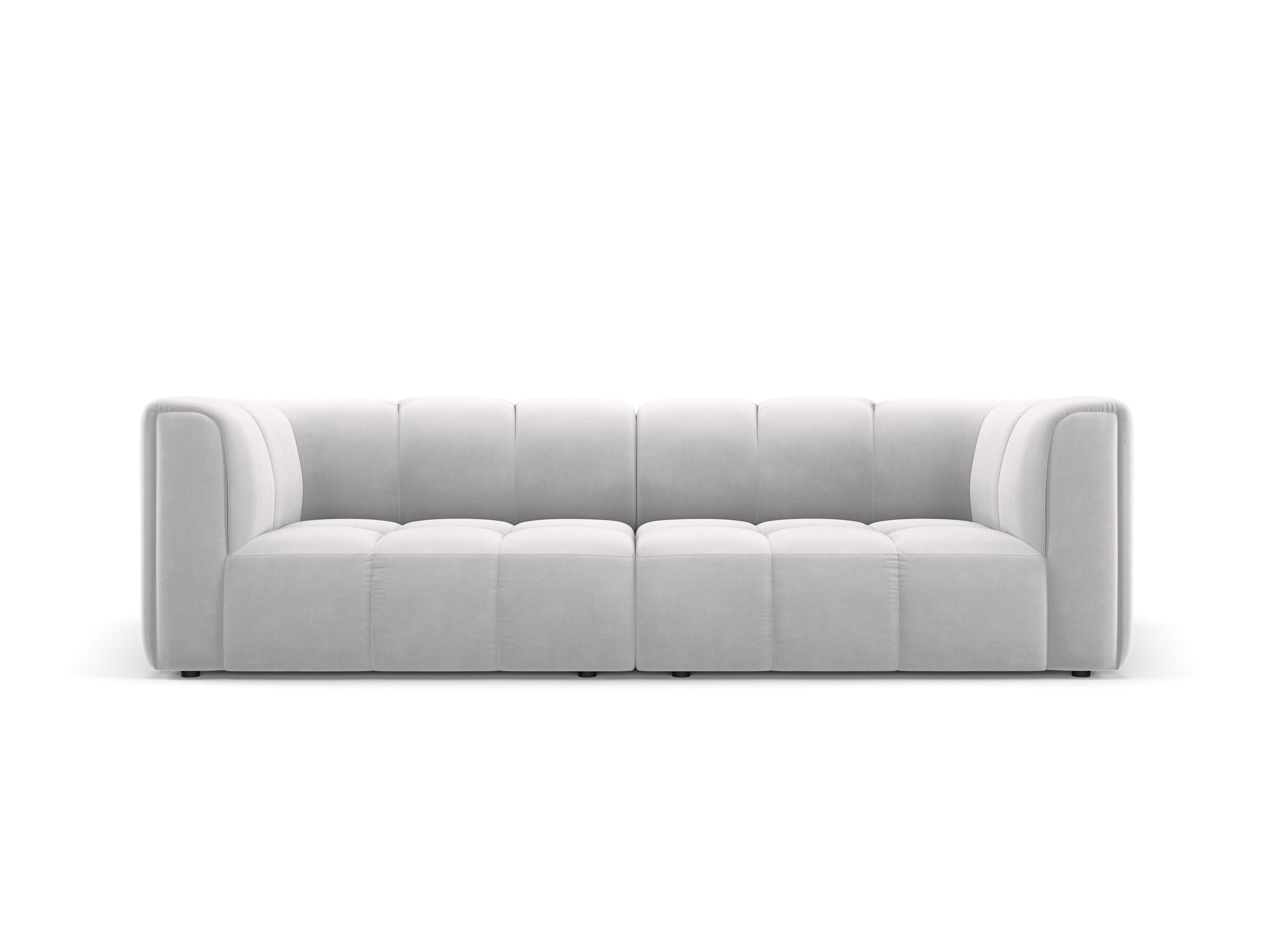 Velvet 3 seater sofa FRANCESCA silver Milo Casa Eye on Design