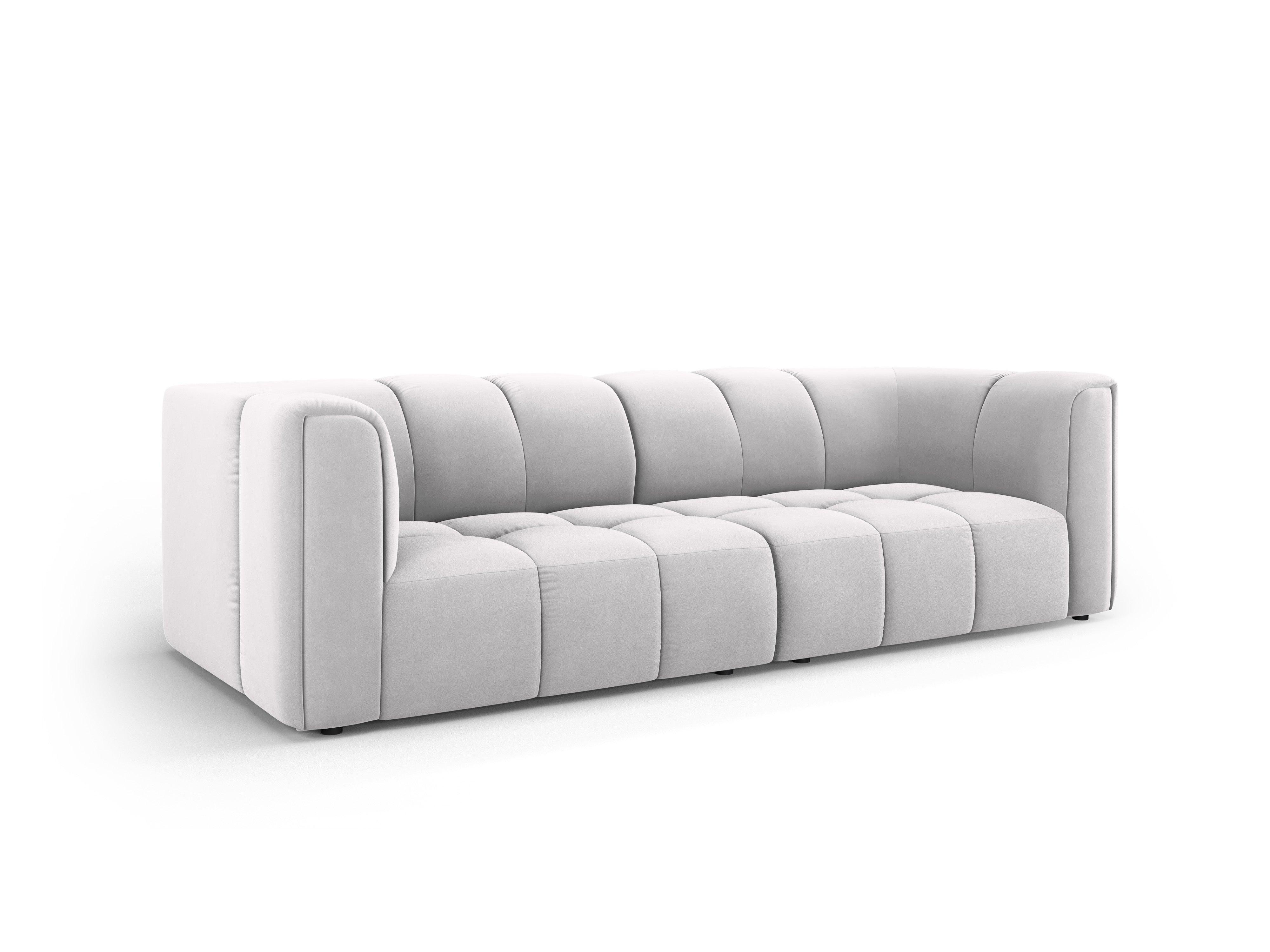 Velvet 3 seater sofa FRANCESCA silver Milo Casa Eye on Design