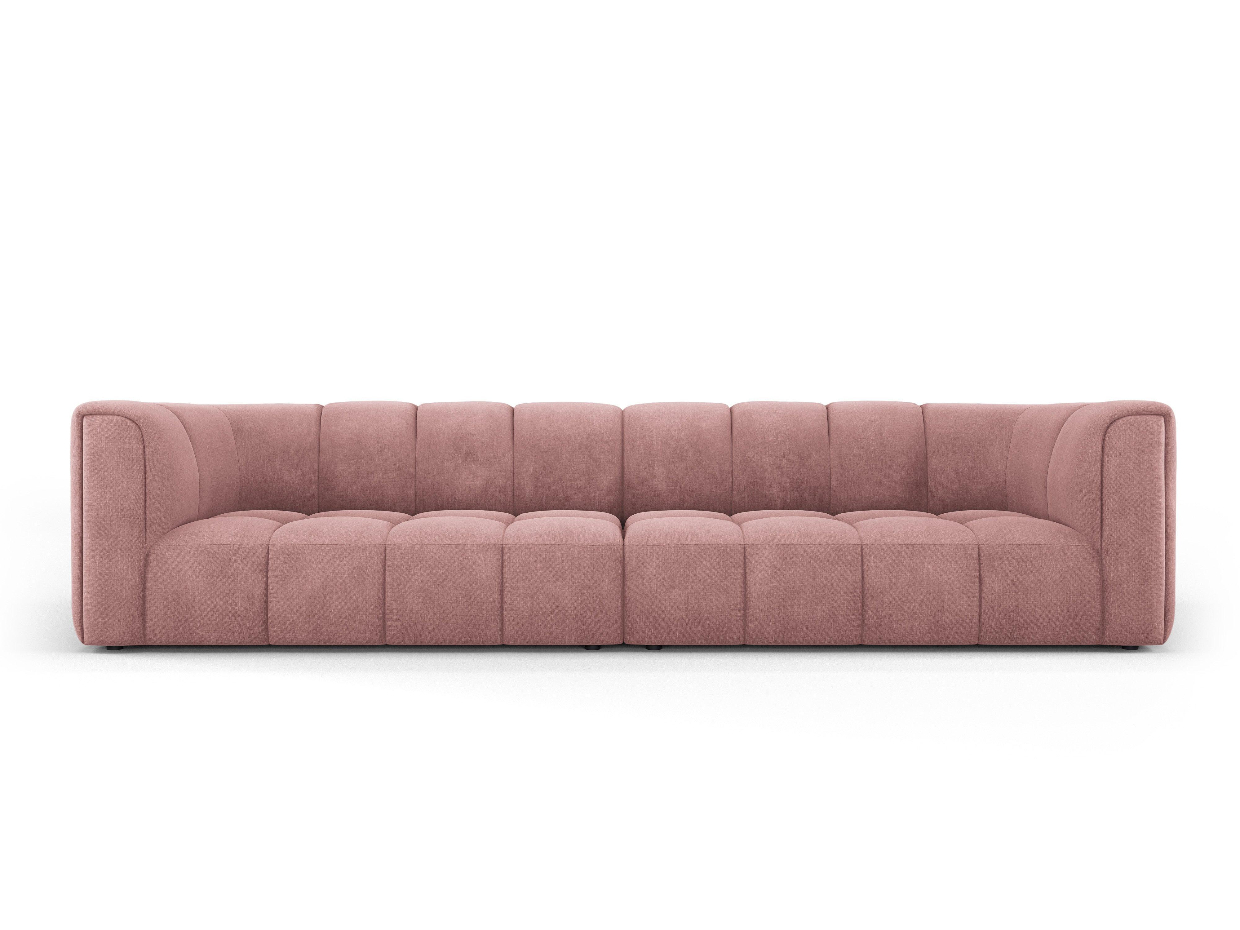 4-seater sofa FRANCESCA pink chenille Milo Casa Eye on Design