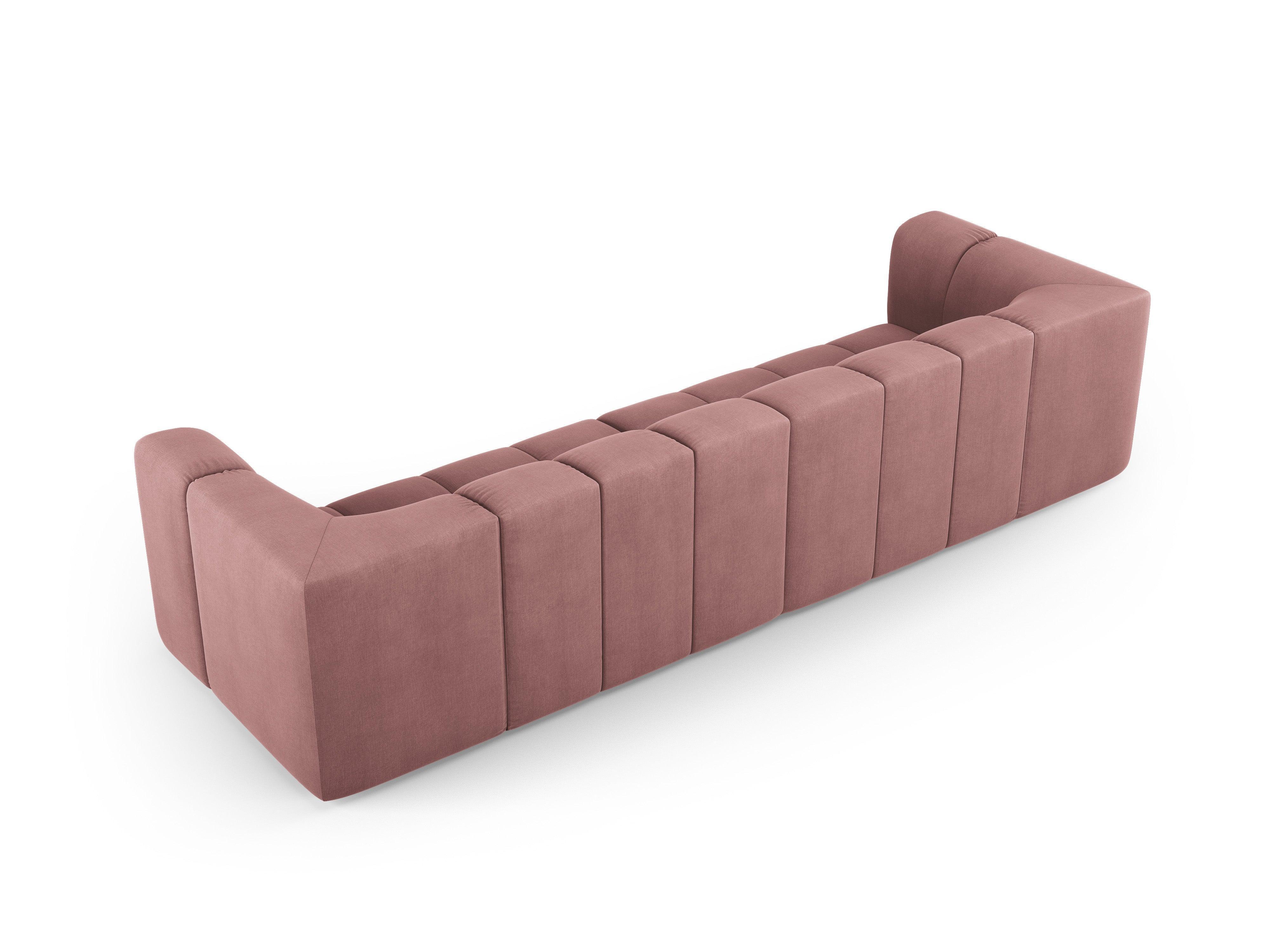 Sofa 4-seater FRANCESCA pink chenille Milo Casa Eye on Design