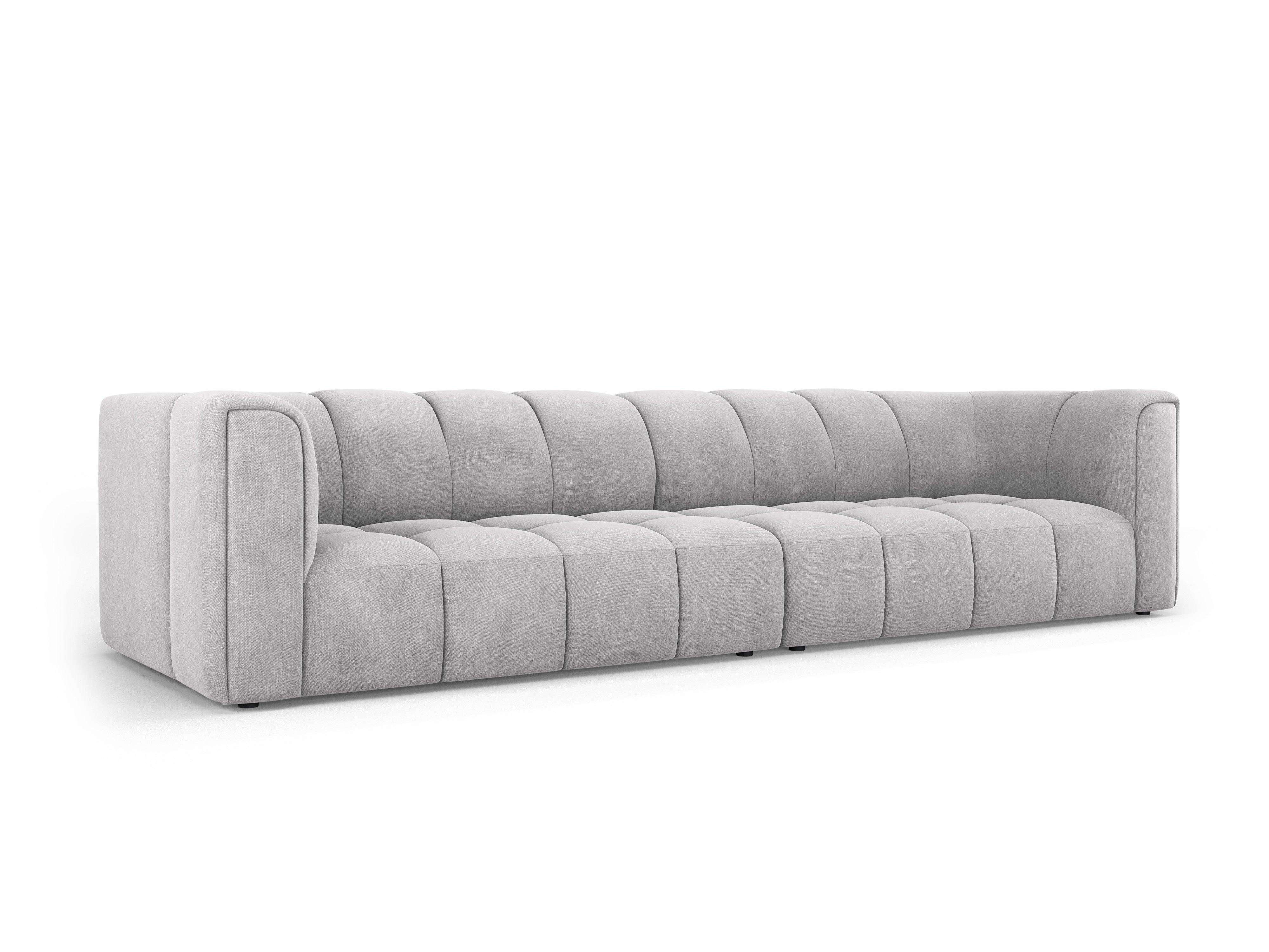 4-seater sofa FRANCESCA light grey chenille Milo Casa Eye on Design