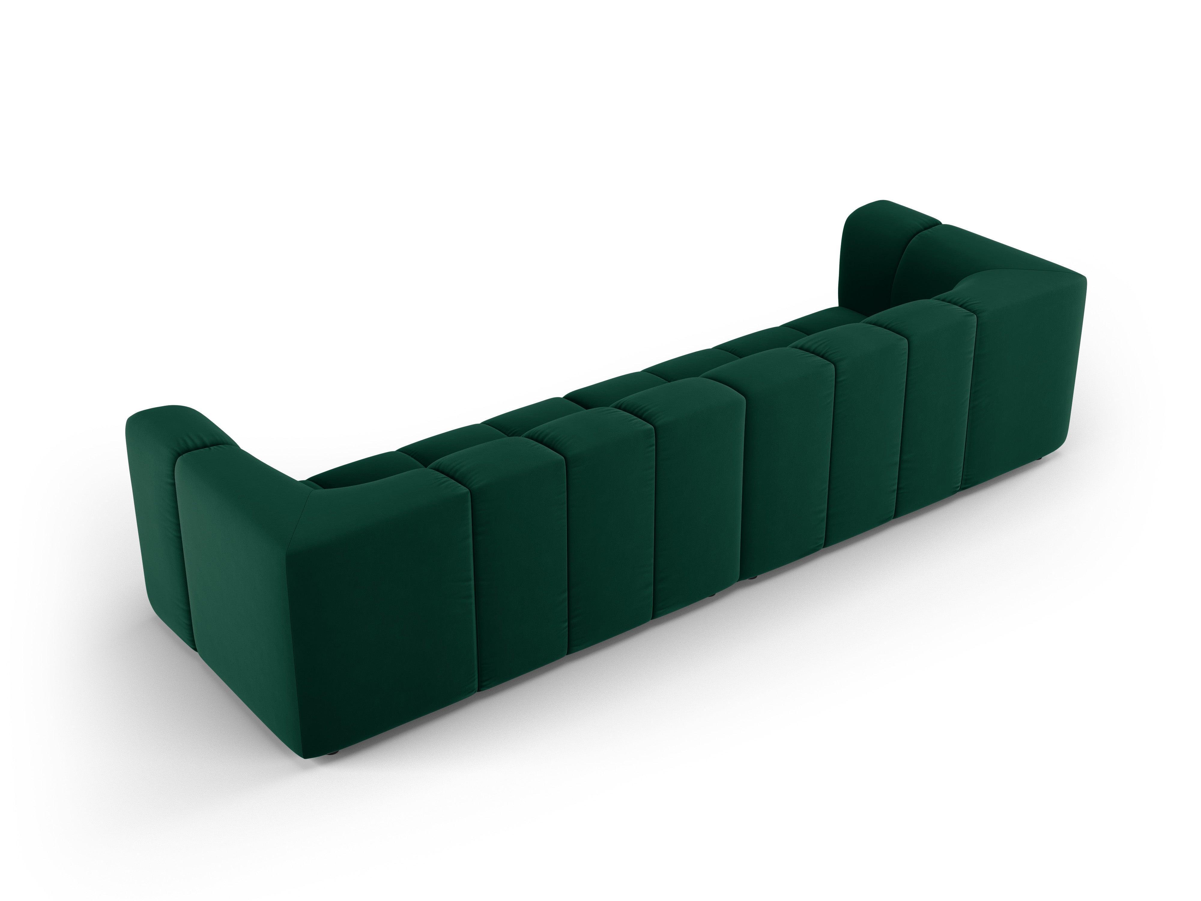 Velvet 4-seater sofa FRANCESCA bottled green Milo Casa Eye on Design