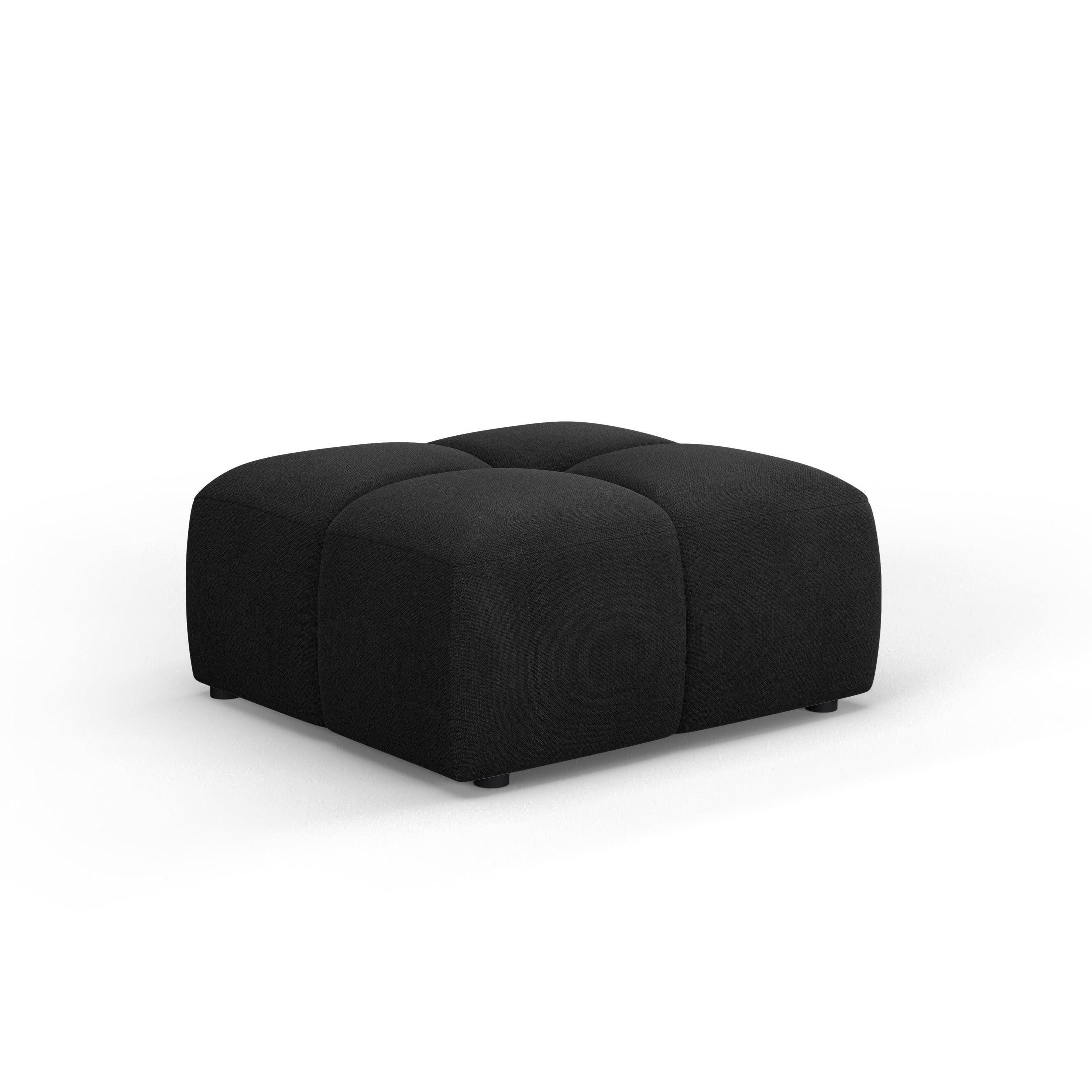 FRANCESCA footstool black chenille Milo Casa Eye on Design