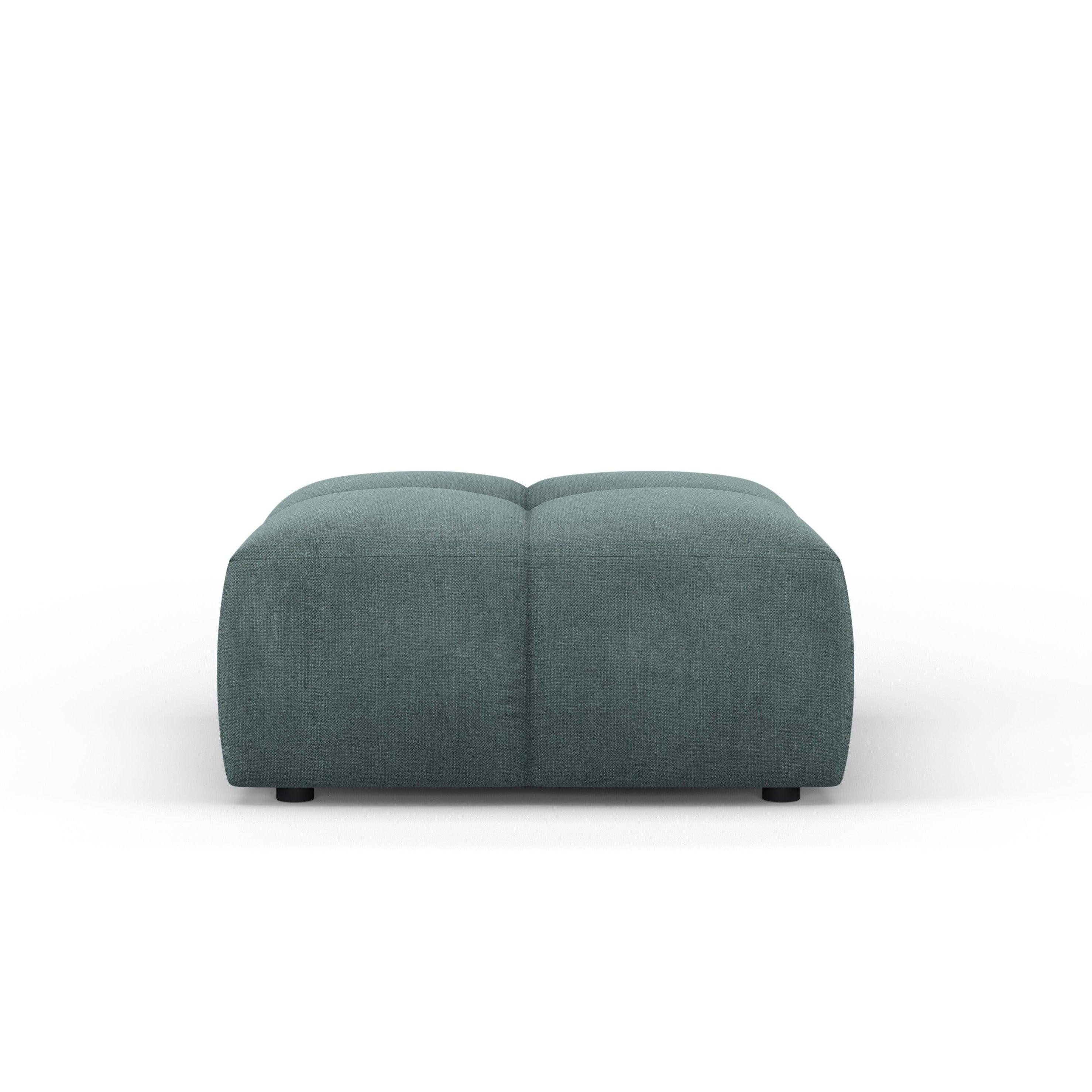 FRANCESCA footstool sea green chenille Milo Casa Eye on Design