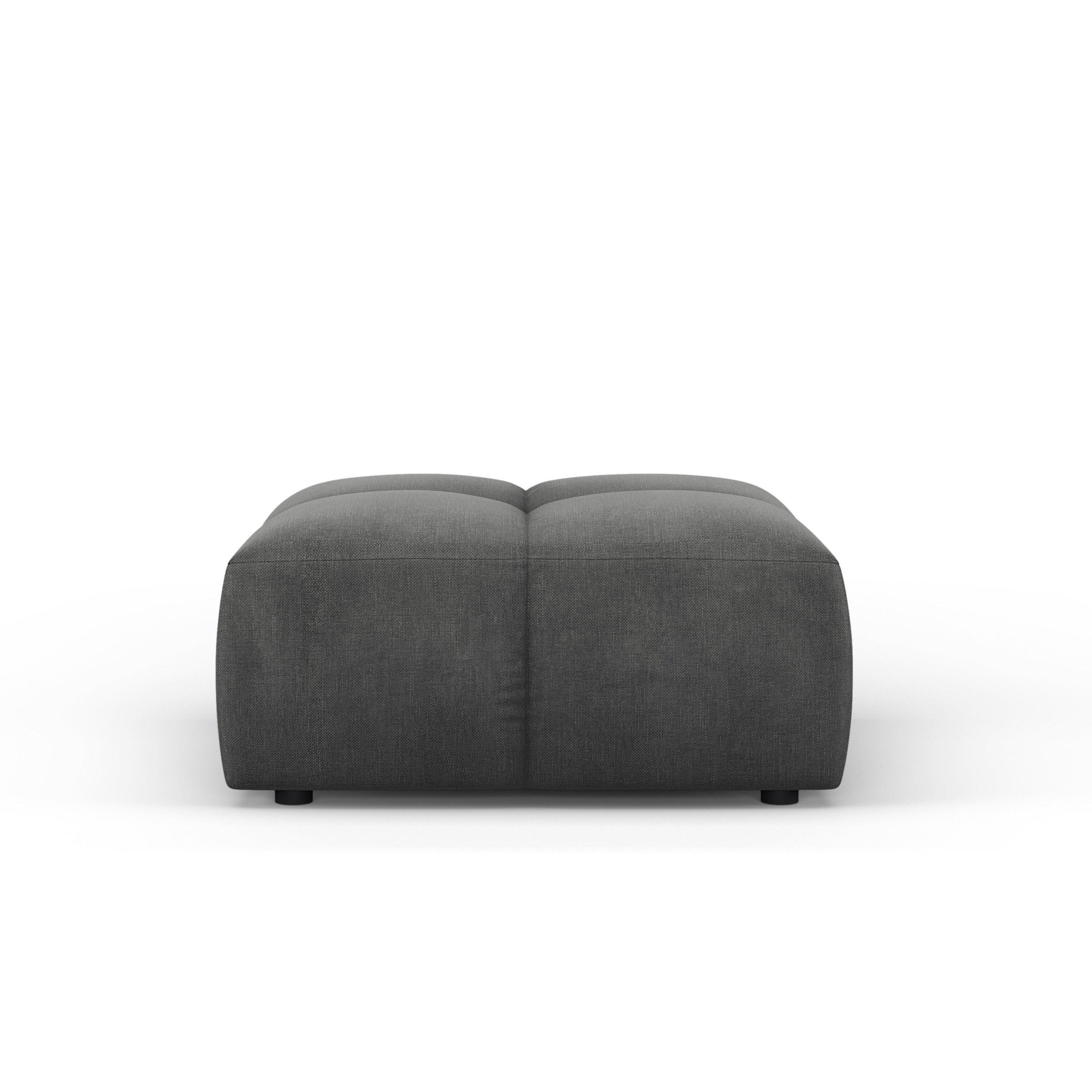 FRANCESCA footstool dark grey chenille Milo Casa Eye on Design