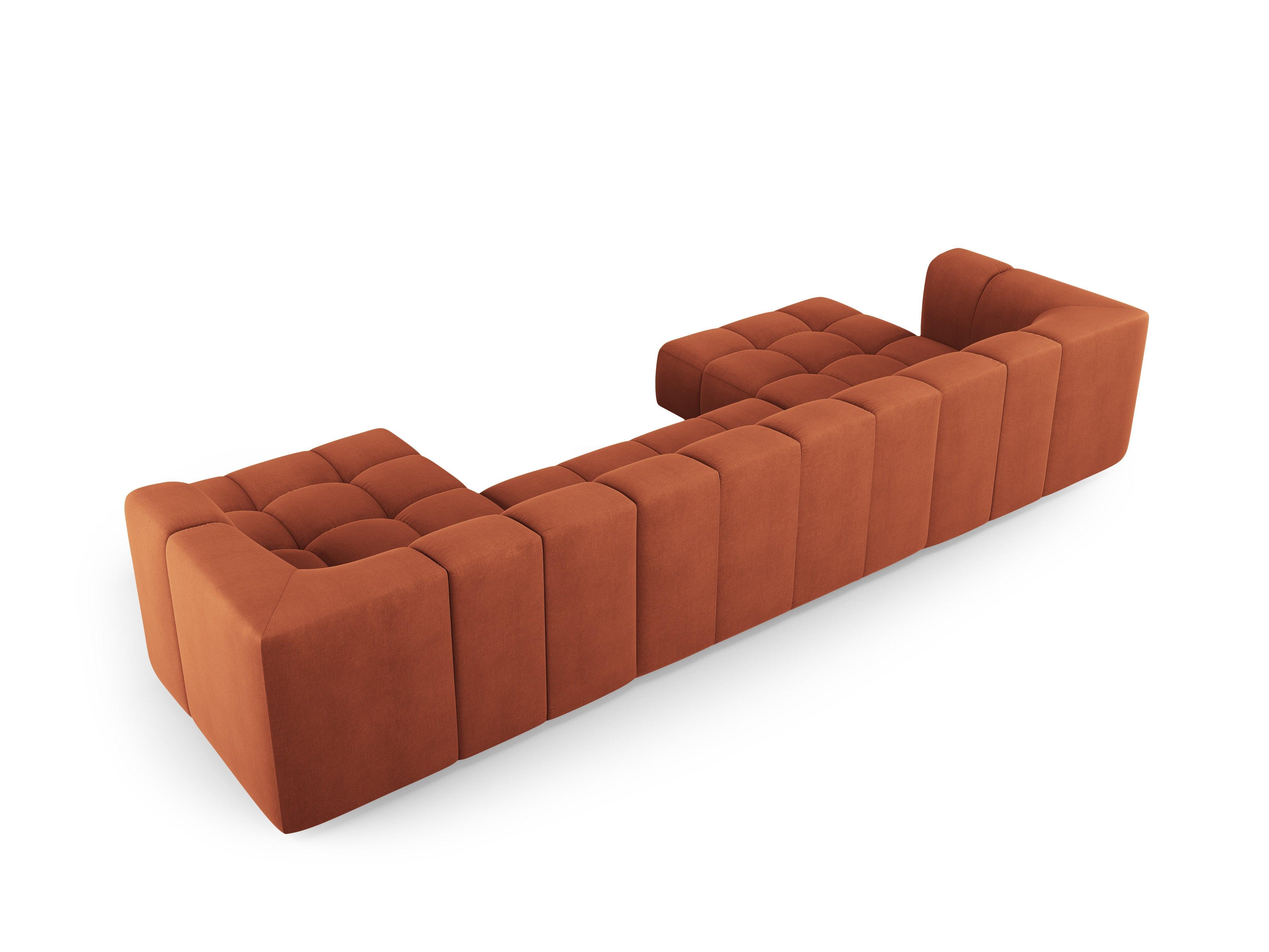 Panoramic sofa FRANCESCA terracotta chenille Milo Casa Eye on Design