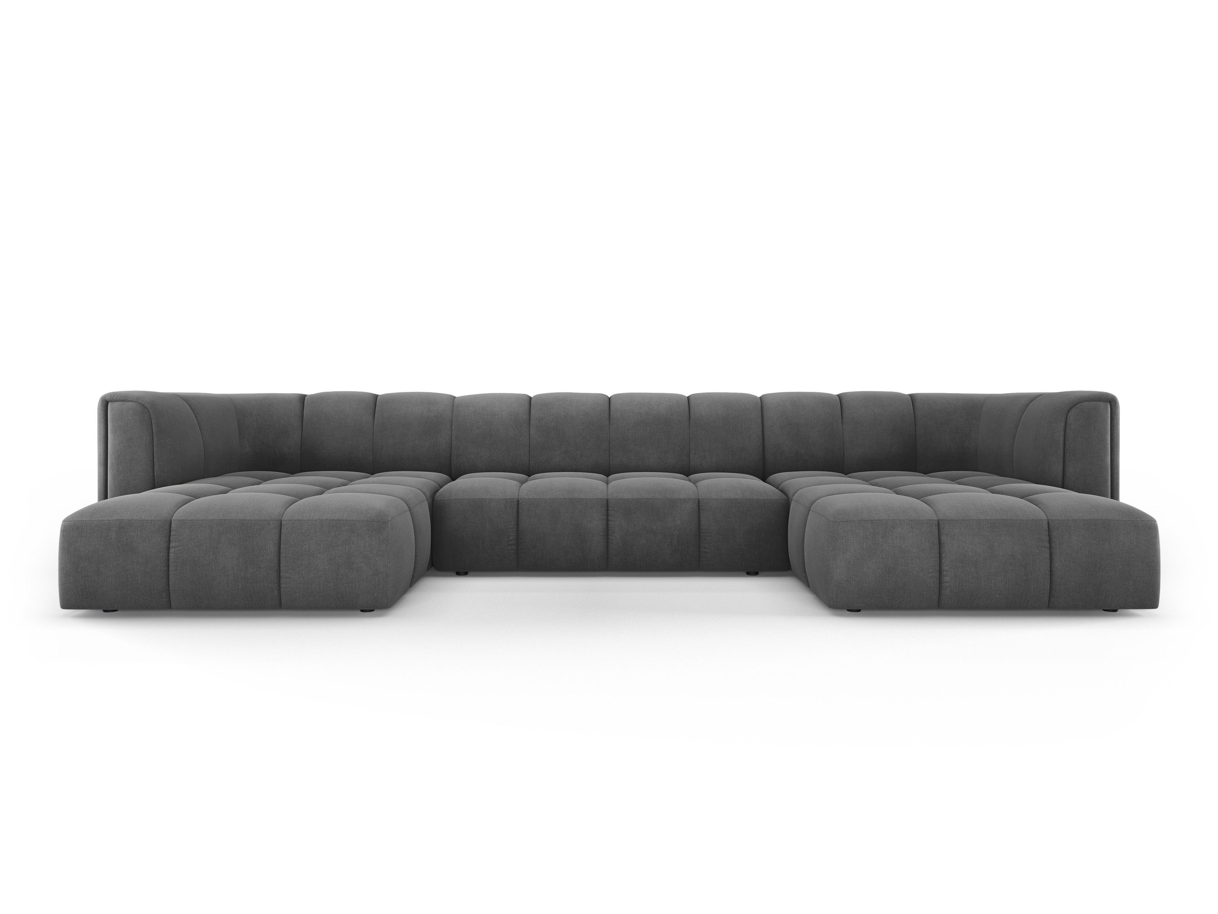 FRANCESCA panoramic sofa dark grey chenille Milo Casa Eye on Design