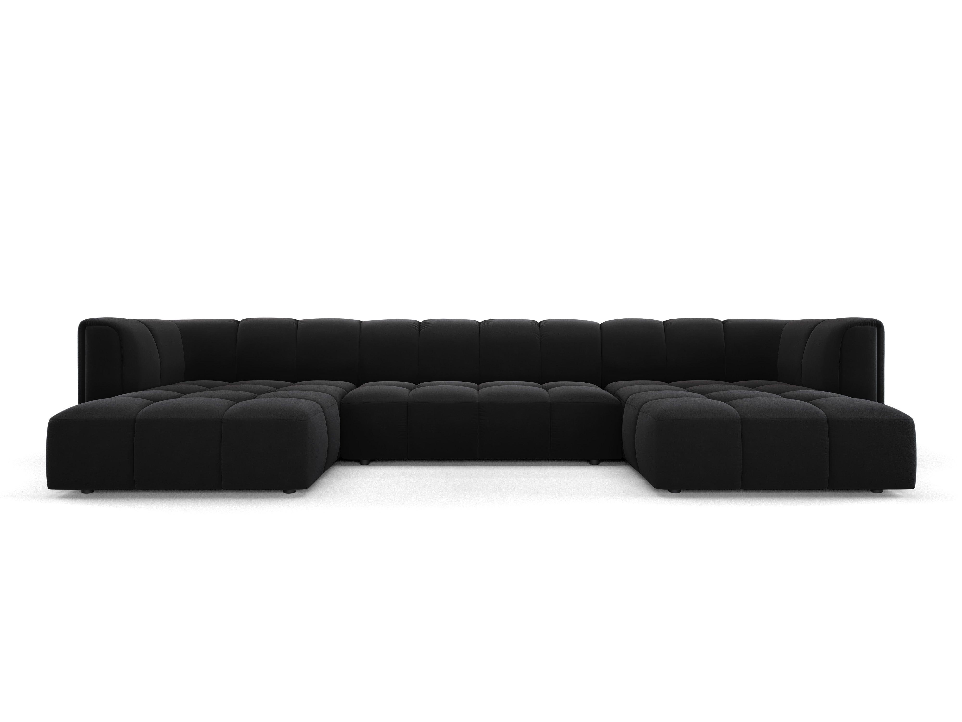 FRANCESCA velvet panoramic sofa black Milo Casa Eye on Design